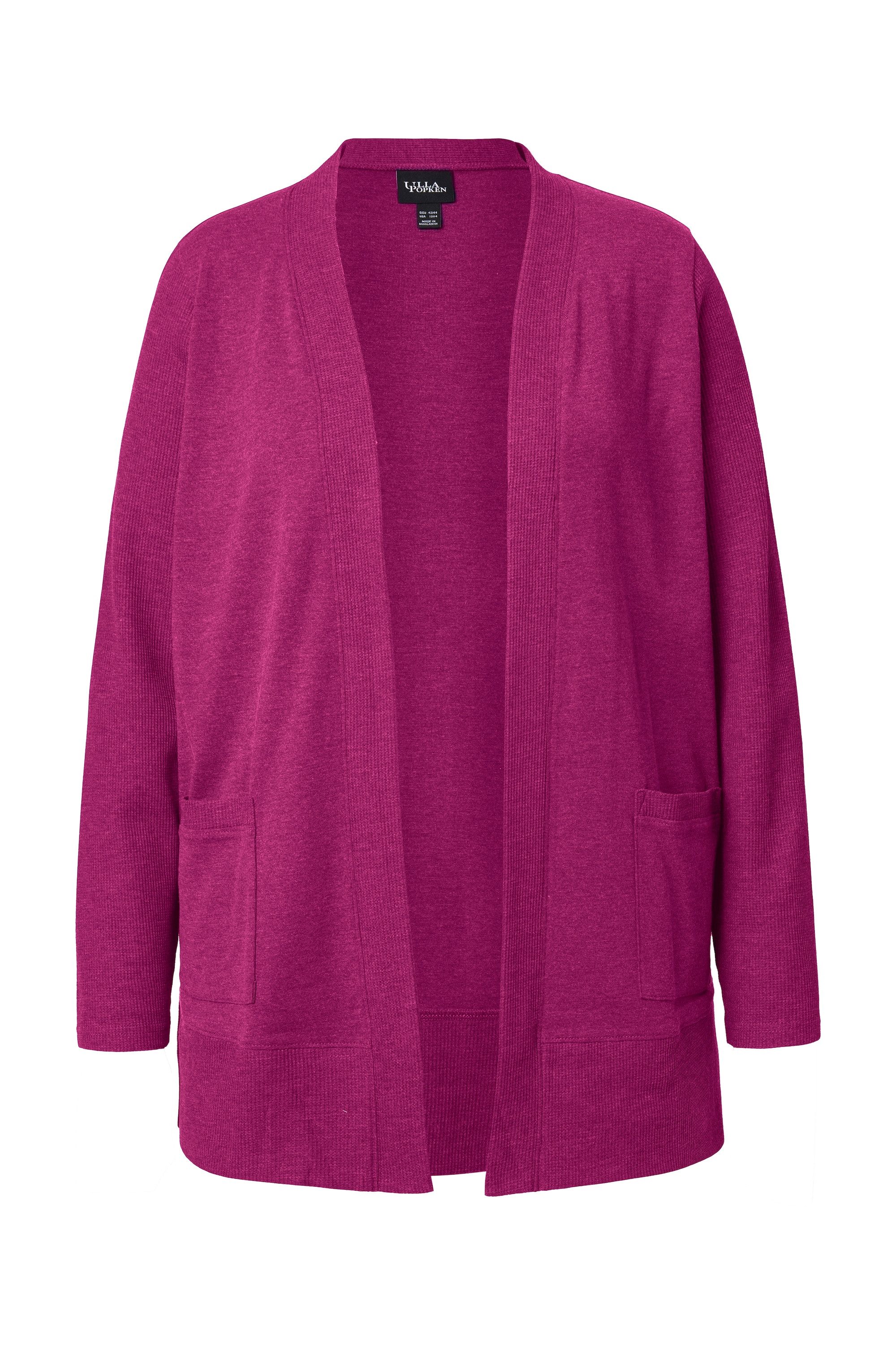 Ulla Popken Sweatjacke Sweatjacke Waffelstruktur offene günstig online kaufen