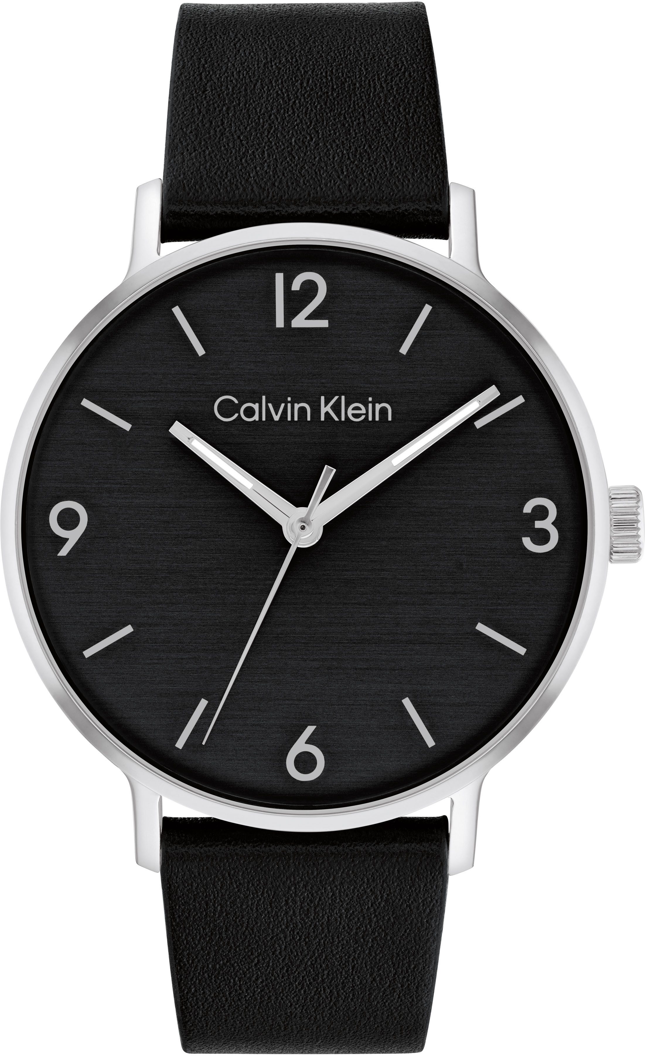 Calvin Klein Quarzuhr MODERN 25200437, Armbanduhr, Herrenuhr, Lederarmband, Mineralglas, analog