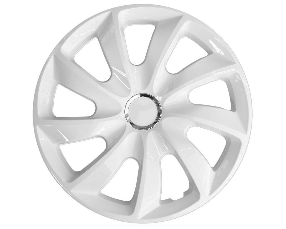 NRM Radkappe STIG 13 Zoll in Weiß, 13 in Zoll, (4-St) Radzierblenden für Stahlfelgen Radkappen Satz 4er Set 13"