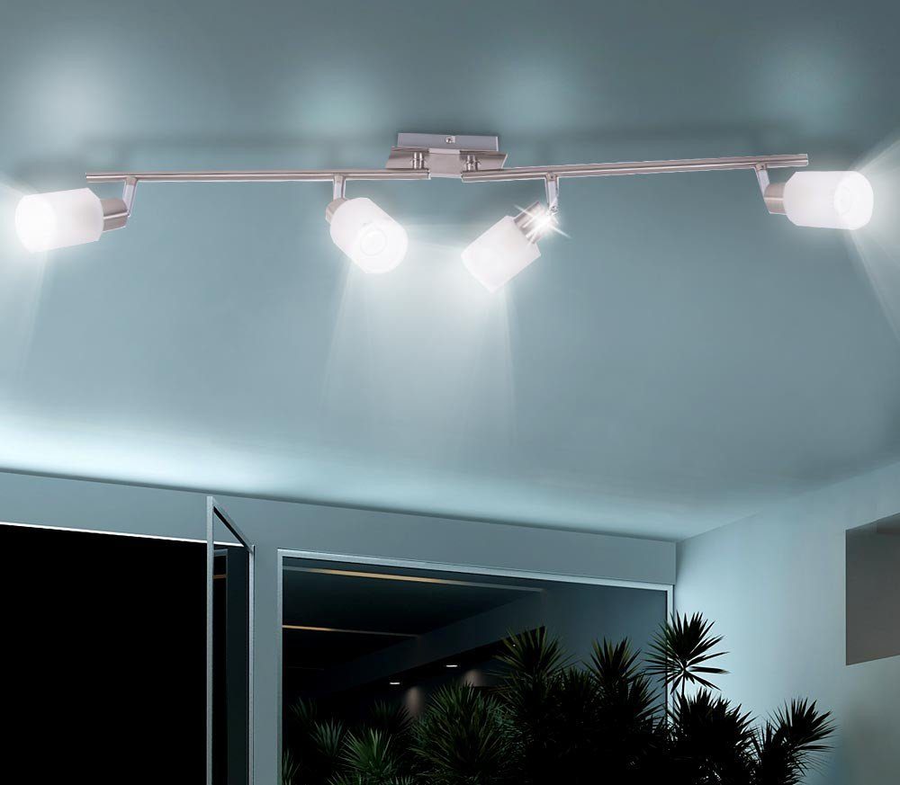 Brilliant LED Deckenleuchte, Leuchtmittel inklusive, Warmweiß, LED 12 Watt Decken Strahler Spots schwenkbar Leuchte Brilliant GIORGIA