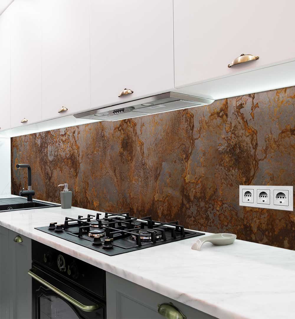 MyMaxxi Dekorationsfolie Küchenrückwand Rostige Fläche selbstklebend  Spritzschutz Folie