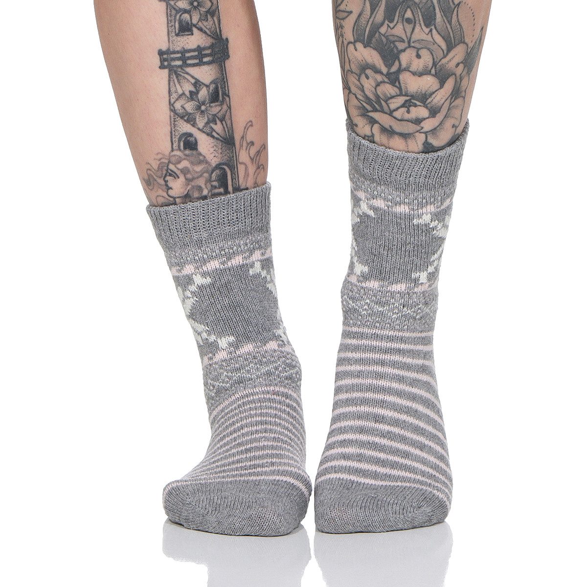 simaranda Norwegersocken Damen Socken gemischt 83 35-38 Bunt Gemischt 3 Paar (Spar-Set, 3-Paar)