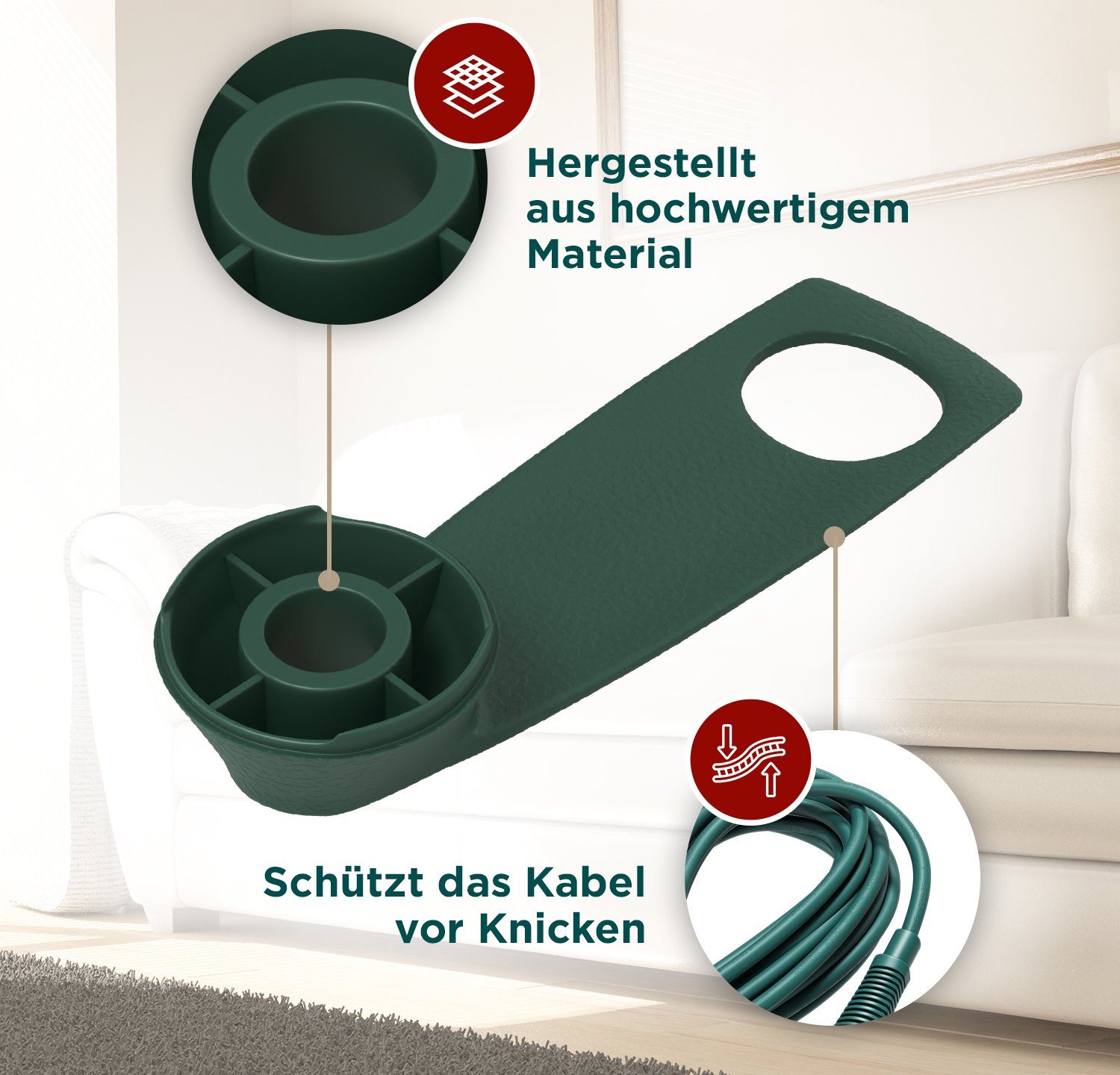 VIOKS Kabelführung Kabelhalter Ersatz für Vorwerk, für Kobold VK 130 131 Staubsauger