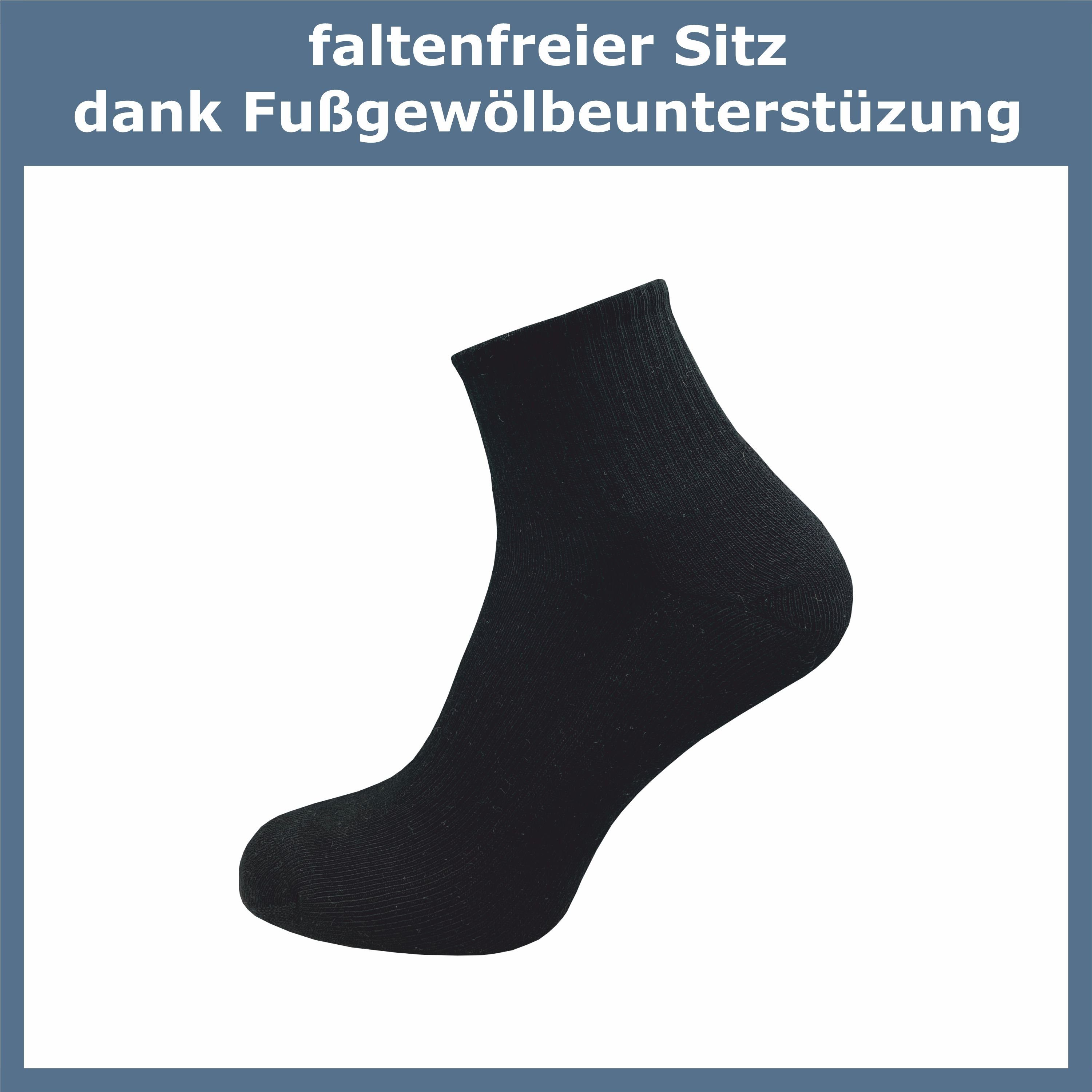 leichte schwarz Naht ohne Paar) (6 grau; Sport Kurzsocken Damen Freizeit für für Premium - & Plüschsohle GAWILO Tragekomfort weiß, - Socken drückende & höchsten in für