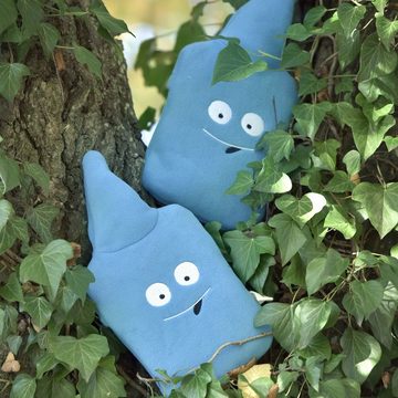 Hugo Frosch Wärmflasche - Kinder Öko-Wärmflasche 0,8 l mit Double-Fleecebezug hellblau Smiley, Made in Germany