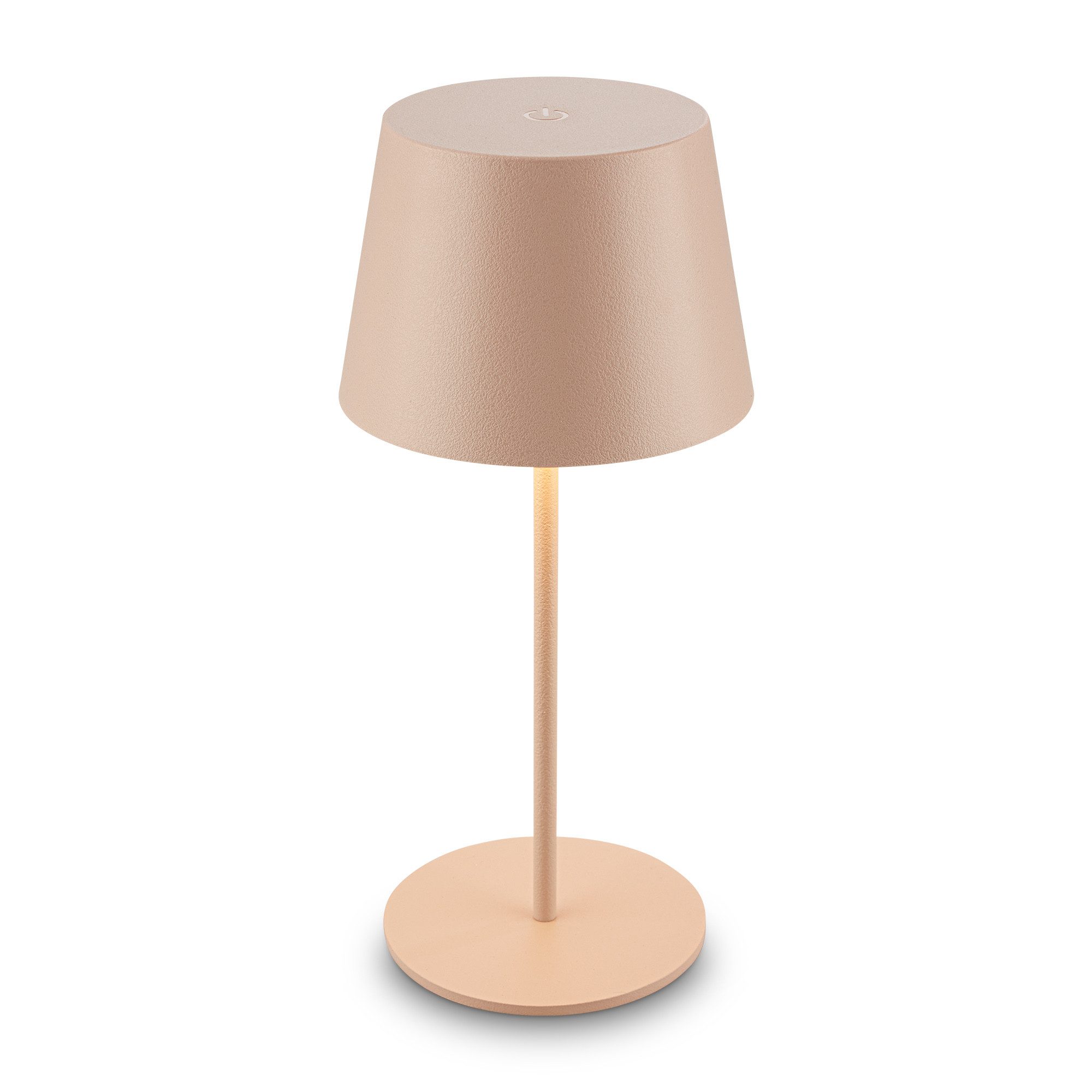 Briloner Leuchten Tischleuchte LED Tischlampe kabellos akku dimmbar In-/Outdoor Wohnzimmer, Einzelpack, LED fest integriert, 3.000K - Warmweiß, mit Akku, In-/Outdoor, USB-C, warmweiß, IP44, weiß, 35 cm