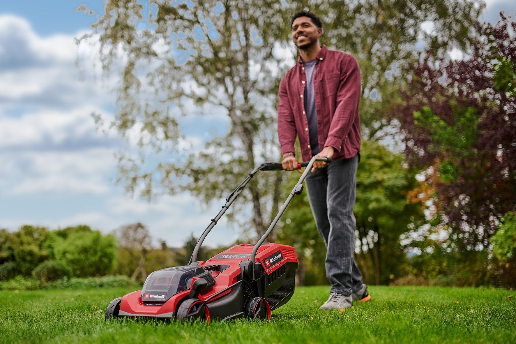 Einhell Akkurasenmäher GE-CM 18/32 C Li BL-Solo, 32 cm Schnittbreite, ohne Akku und Ladegerät – Bild 4 von 5