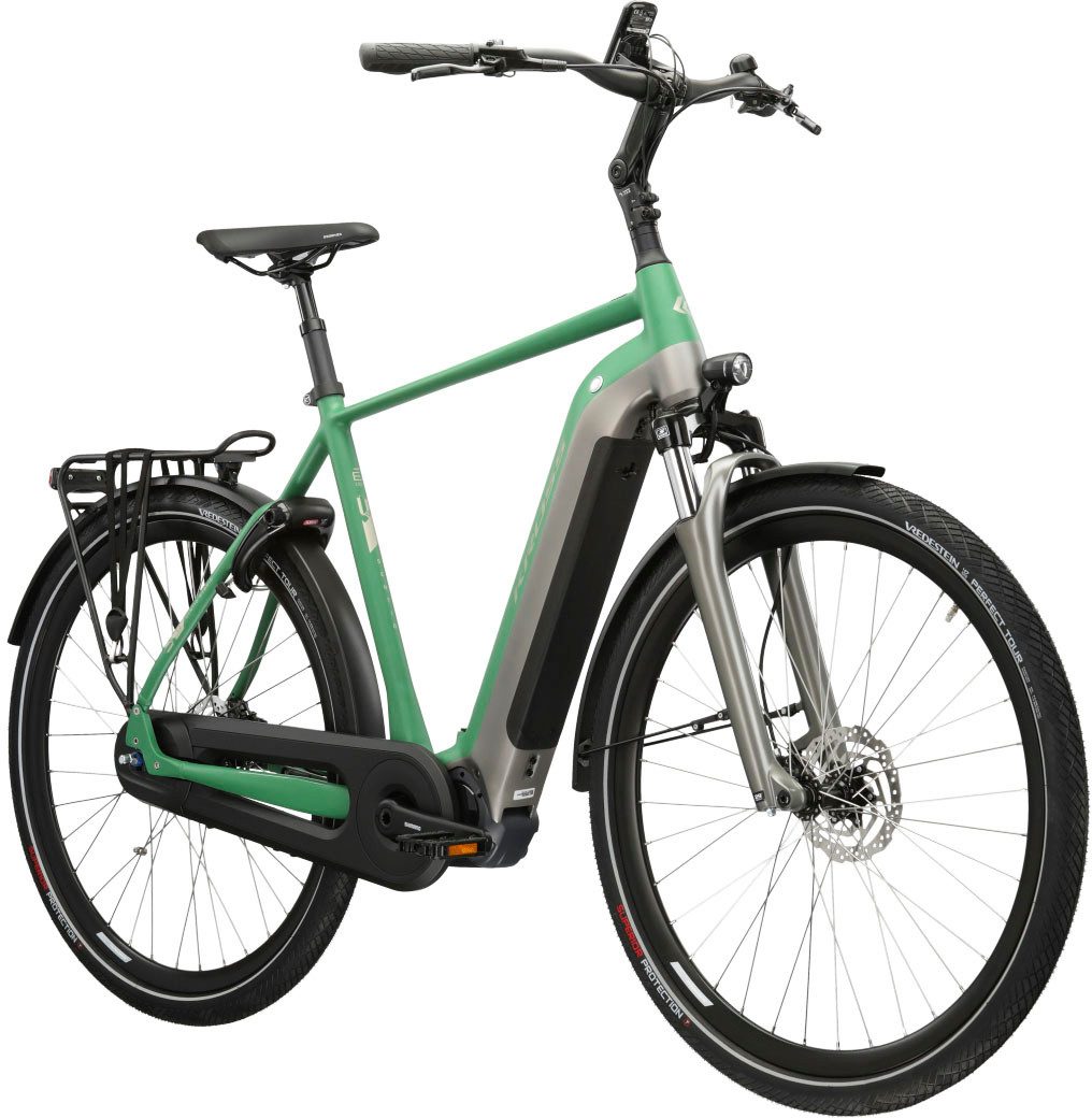 Kross E-Bike Cityrad E-Citybike Damen Sentio 6.0 28" grün - Shimano Mittelmotor, 8 Gang Shimano Nexus Schaltwerk, Nabenschaltung, Mittelmotor, 500 Wh, SHIMANO 36 V/250 W E6100, Mittelmotor