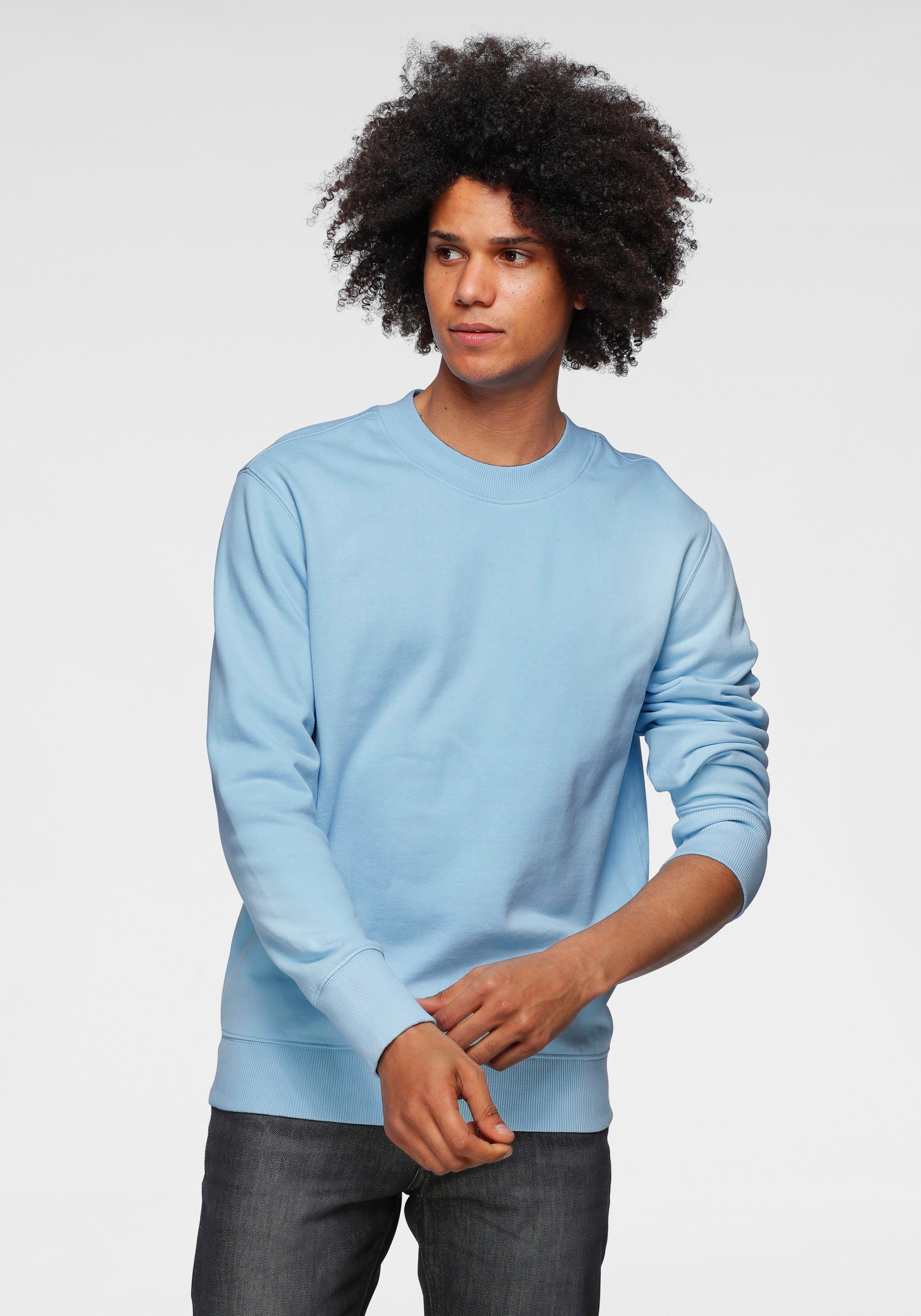 OTTO products Sweatshirt aus Bio-Baumwolle hellblau