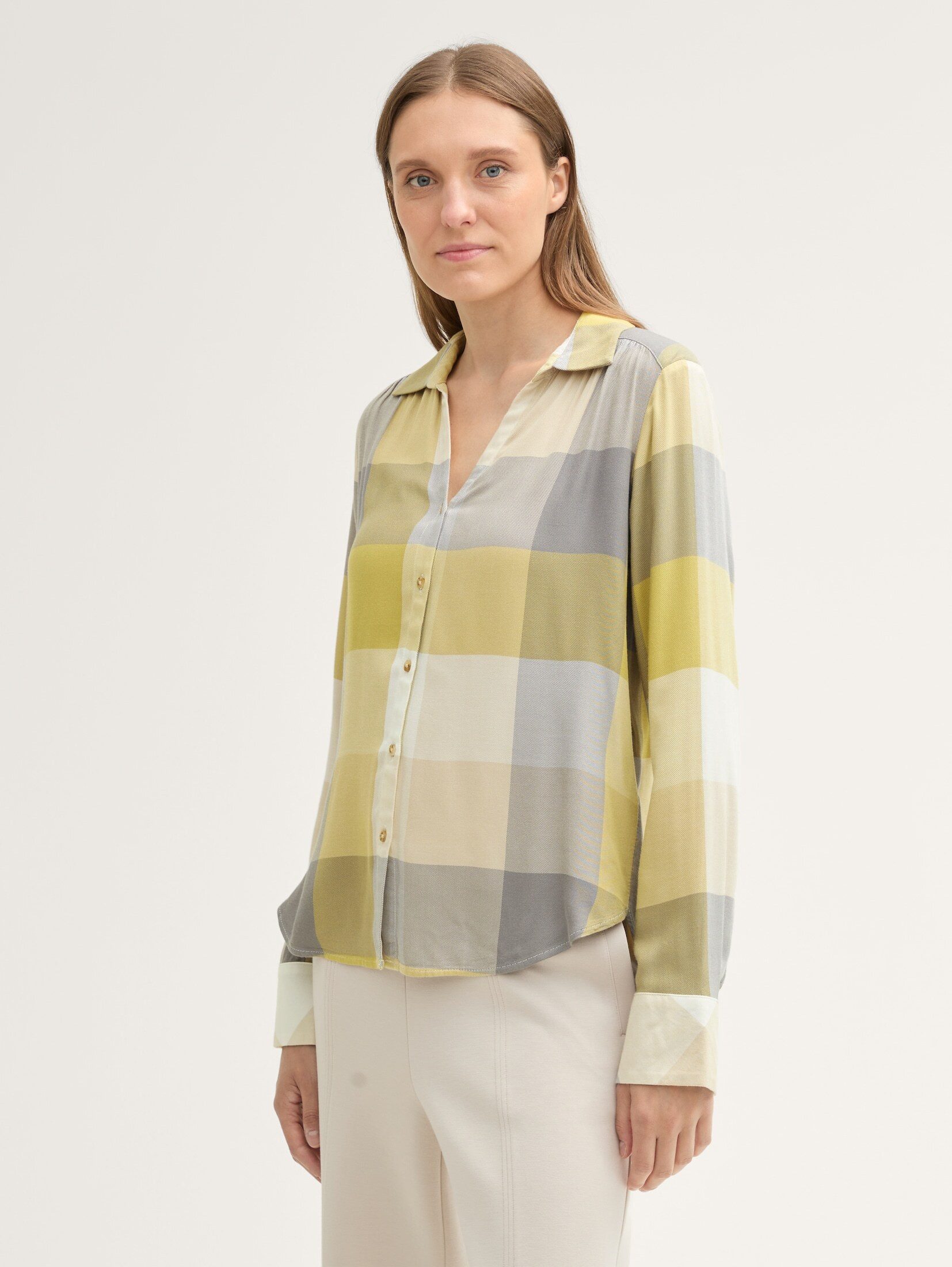 Langarmbluse Karierte Bluse