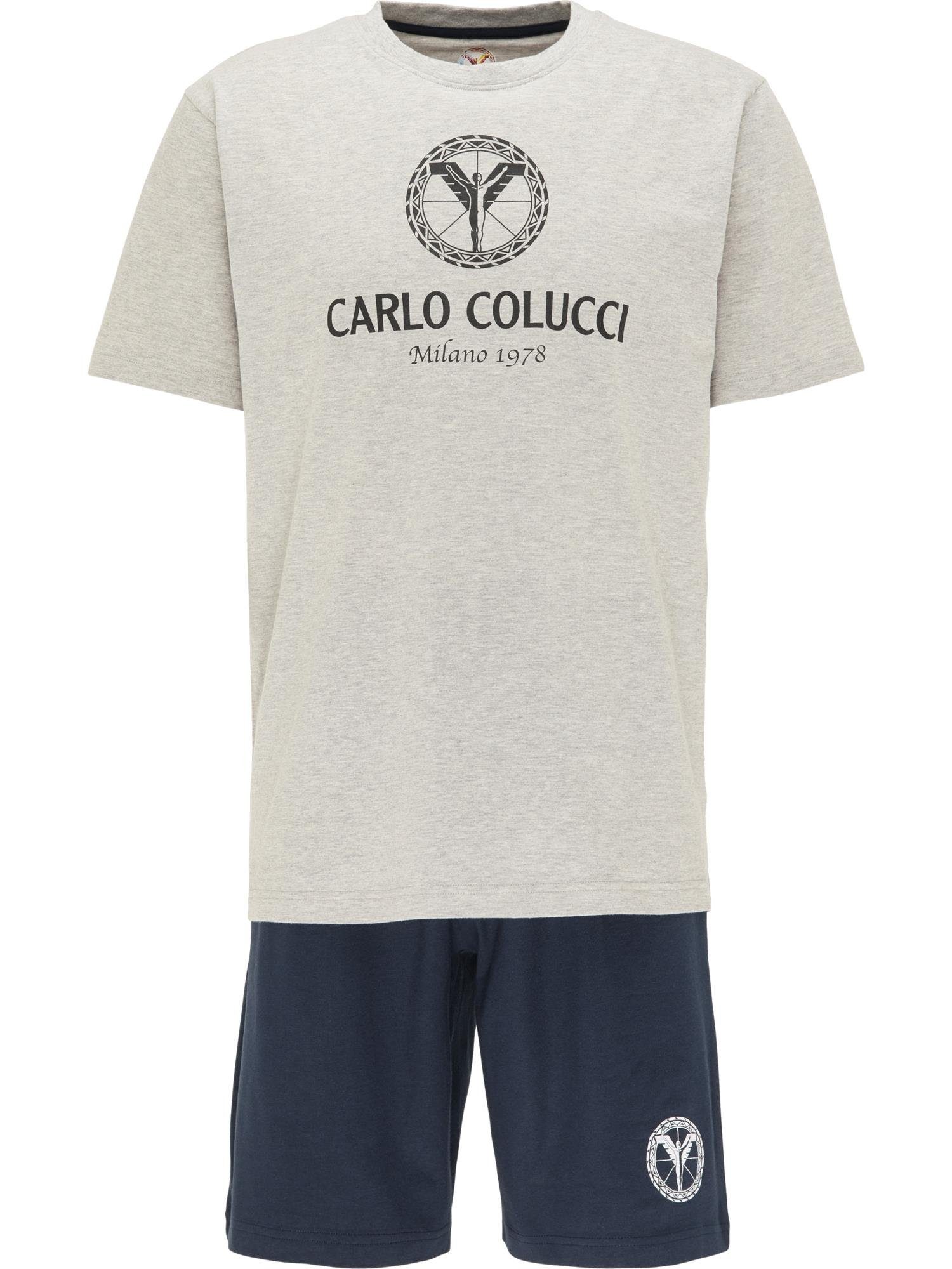 CARLO COLUCCI Pyjama Cognolato Grau Meliert