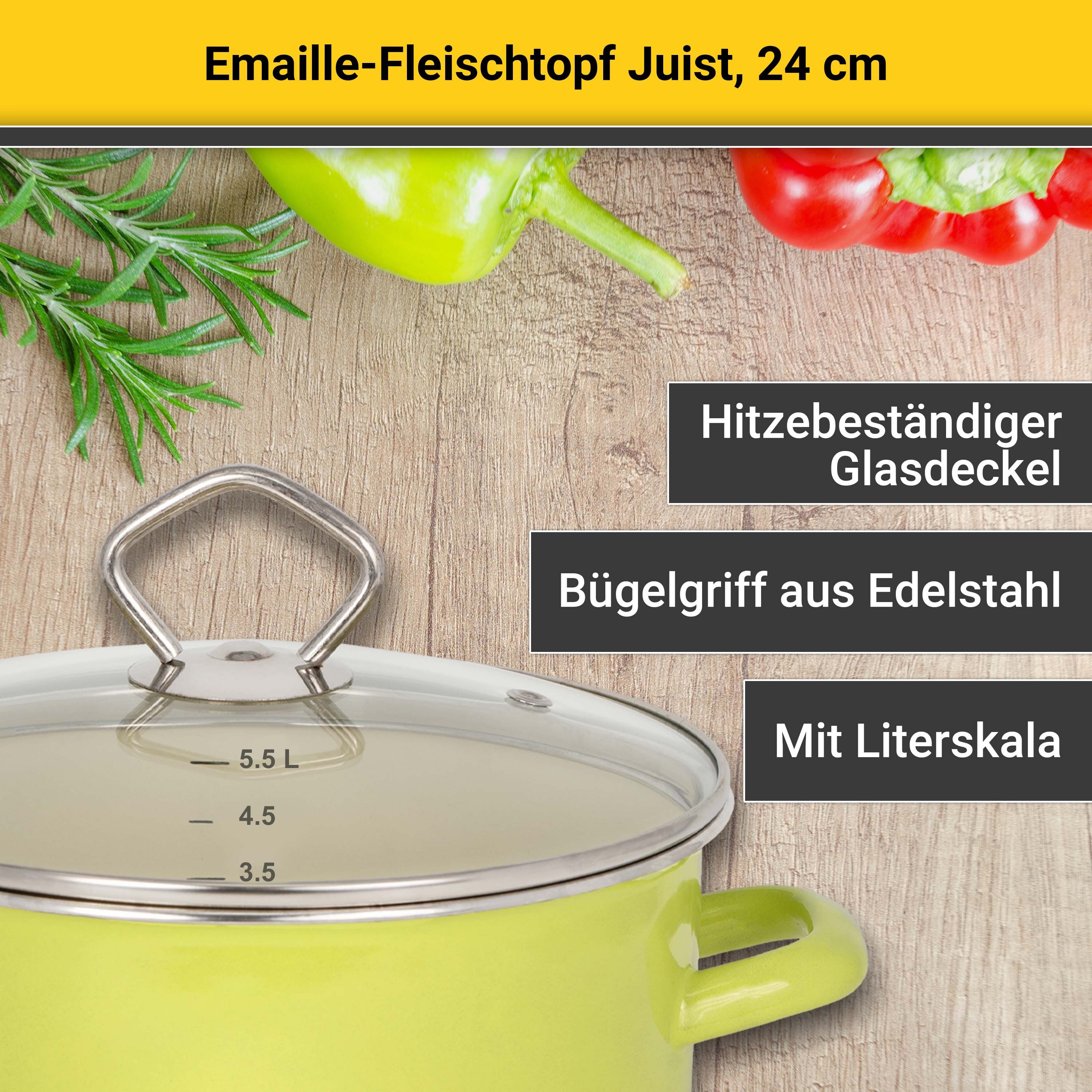 Krüger Fleischtopf Juist, Emaille (1-tlg), Induktionsgeeignet