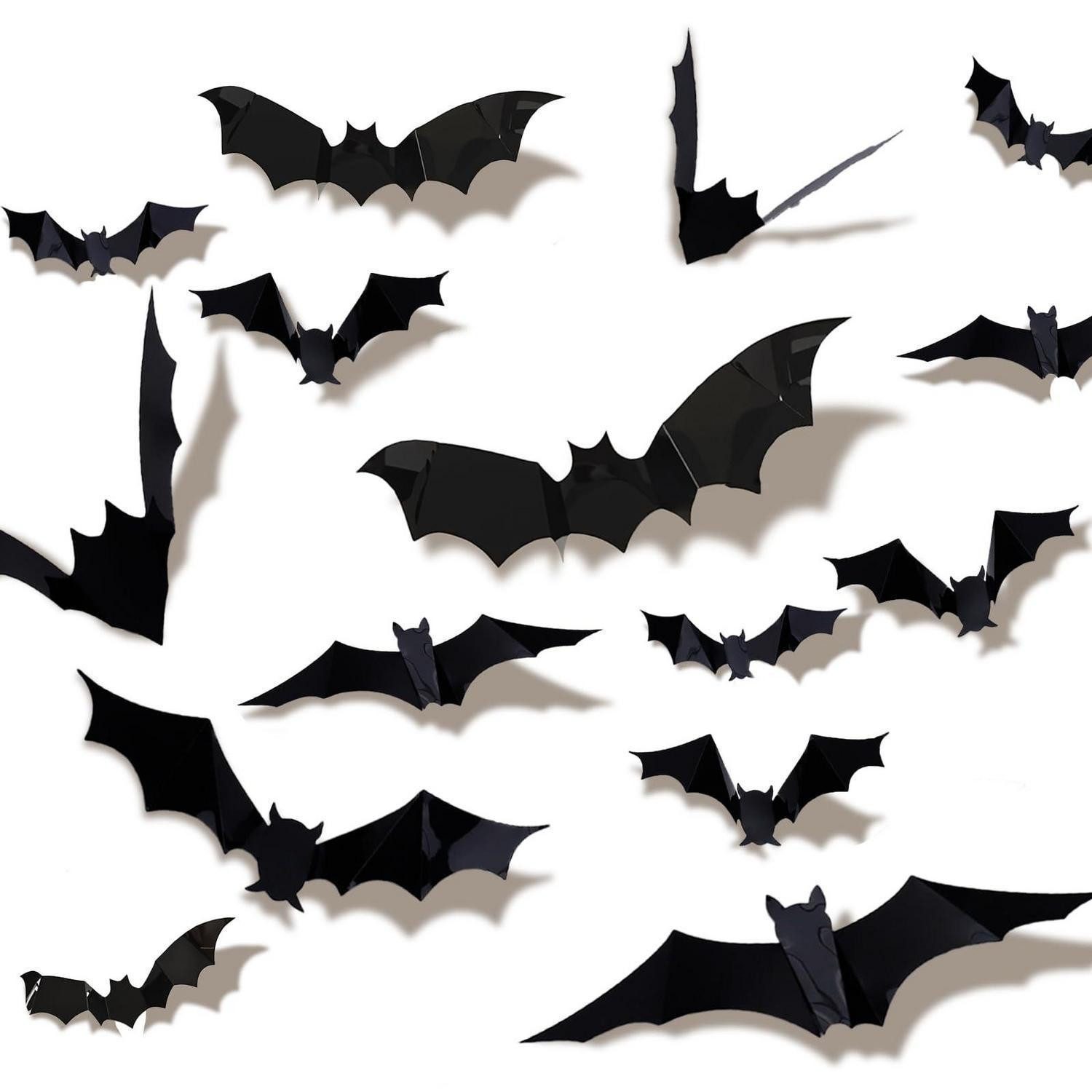 LuxusKollektion 3D-Wandtattoo Halloween Fledermaus Deko 3D Aufkleber 24tlg (24 St)