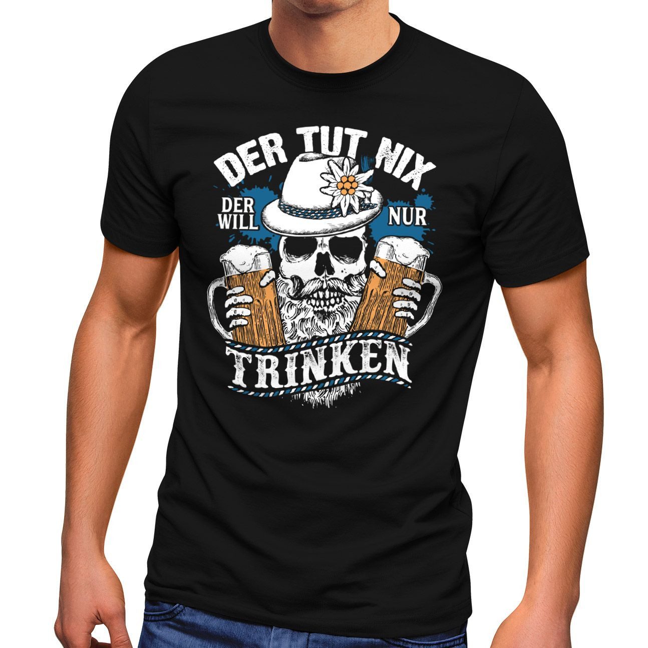 MoonWorks Print-Shirt Herren T-Shirt Der tut nix der will nur trinken Bier günstig online kaufen