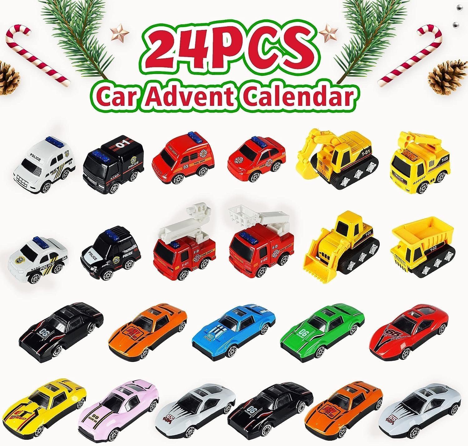 XDeer Spielzeug-Adventskalender Weihnachtskalender für Jungs,Autos Spiele a günstig online kaufen