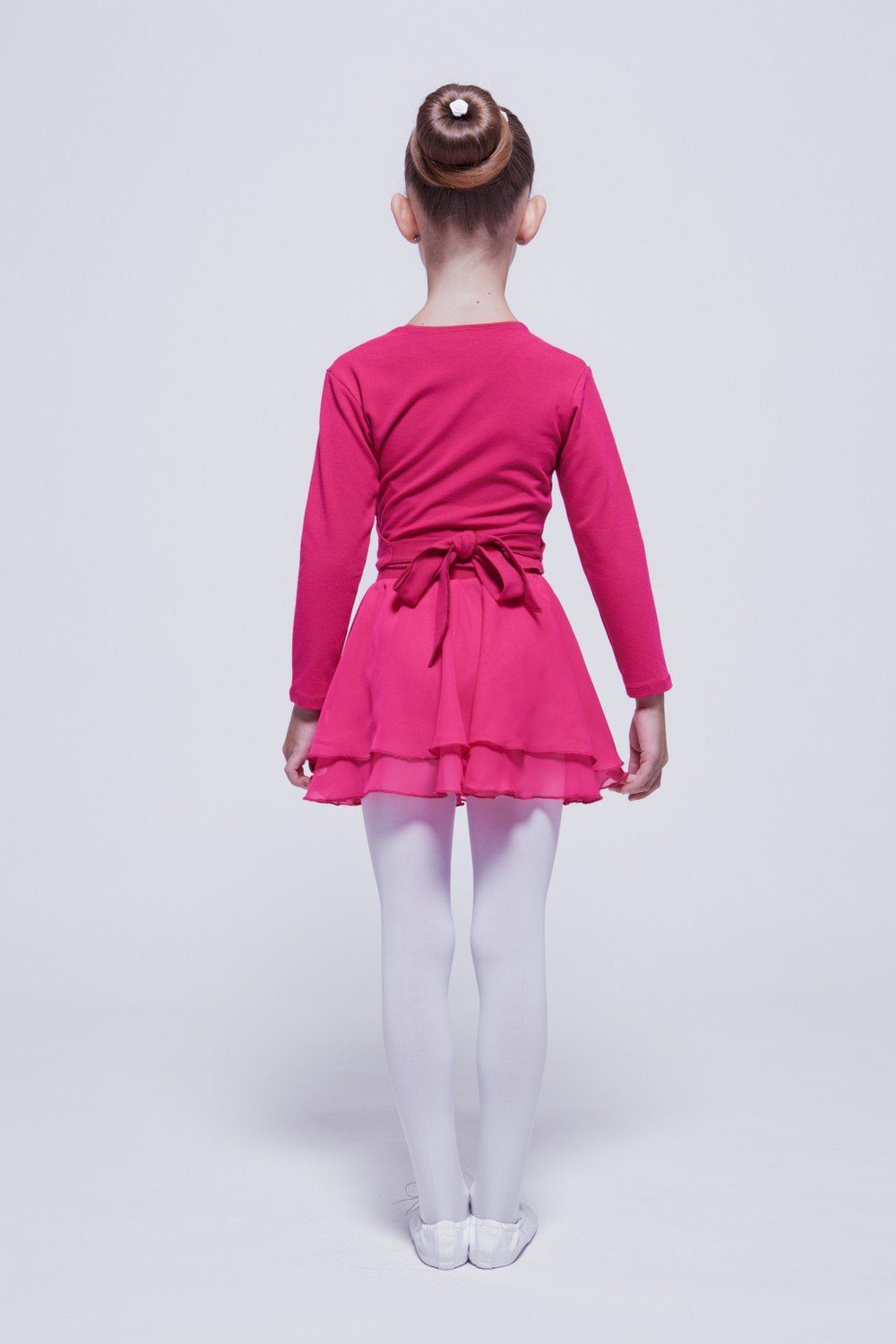 tanzmuster Sweatjacke Ballett aus pink Baumwolle Mandy Wickelacke Mädchen weicher Ballettjacke für
