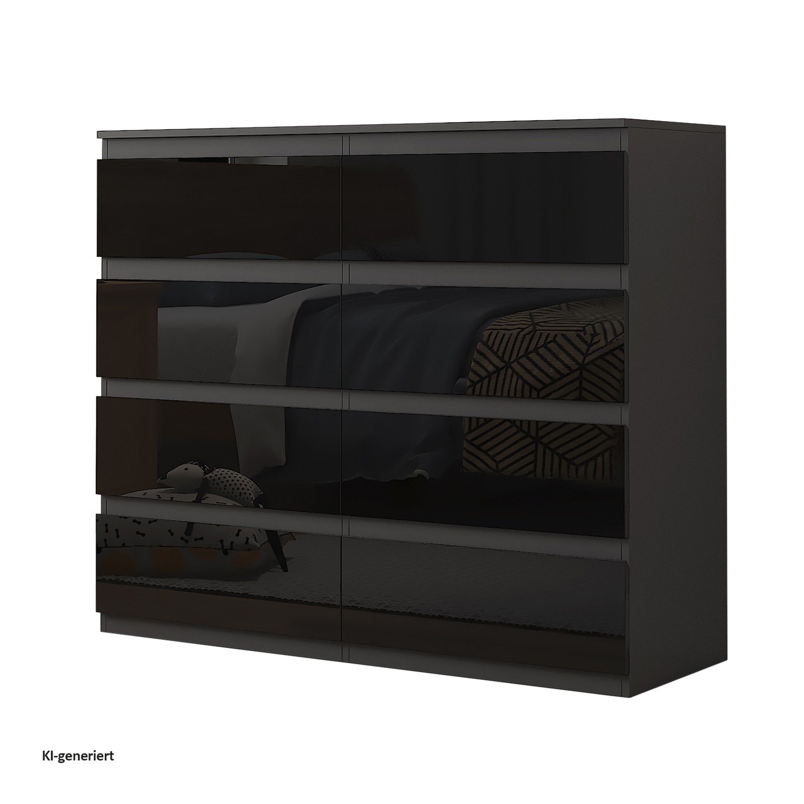 HTI-Living Kommode Kommode Kenji 8 Schubladen Hochglanz (Stück, 1 Kommode), Sideboard