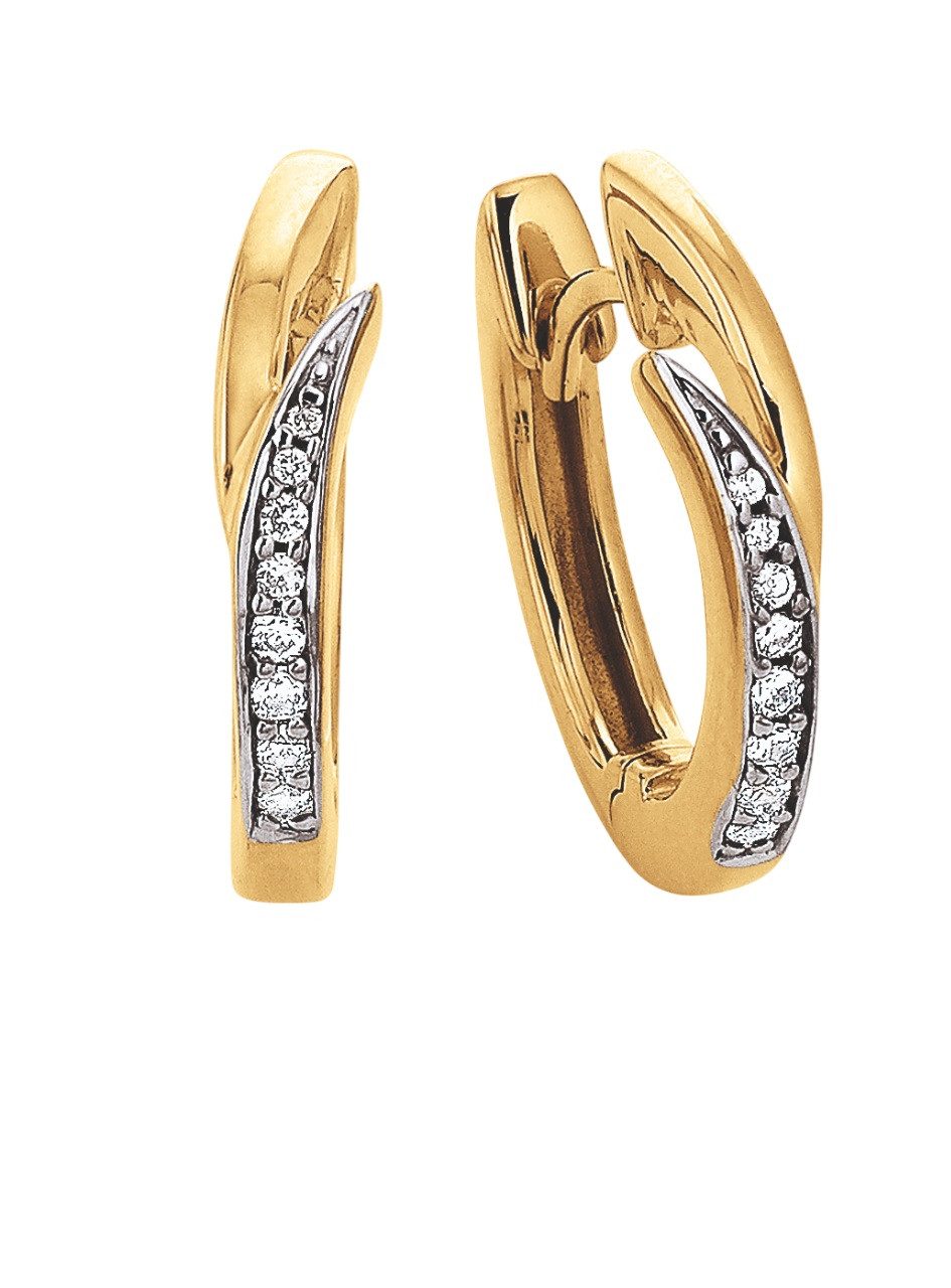 VIVENTY Paar Серьги-кольца 780514 Серьги Серьги-кольца Damen Zirkonia Silber Gelbgold Vergoldet