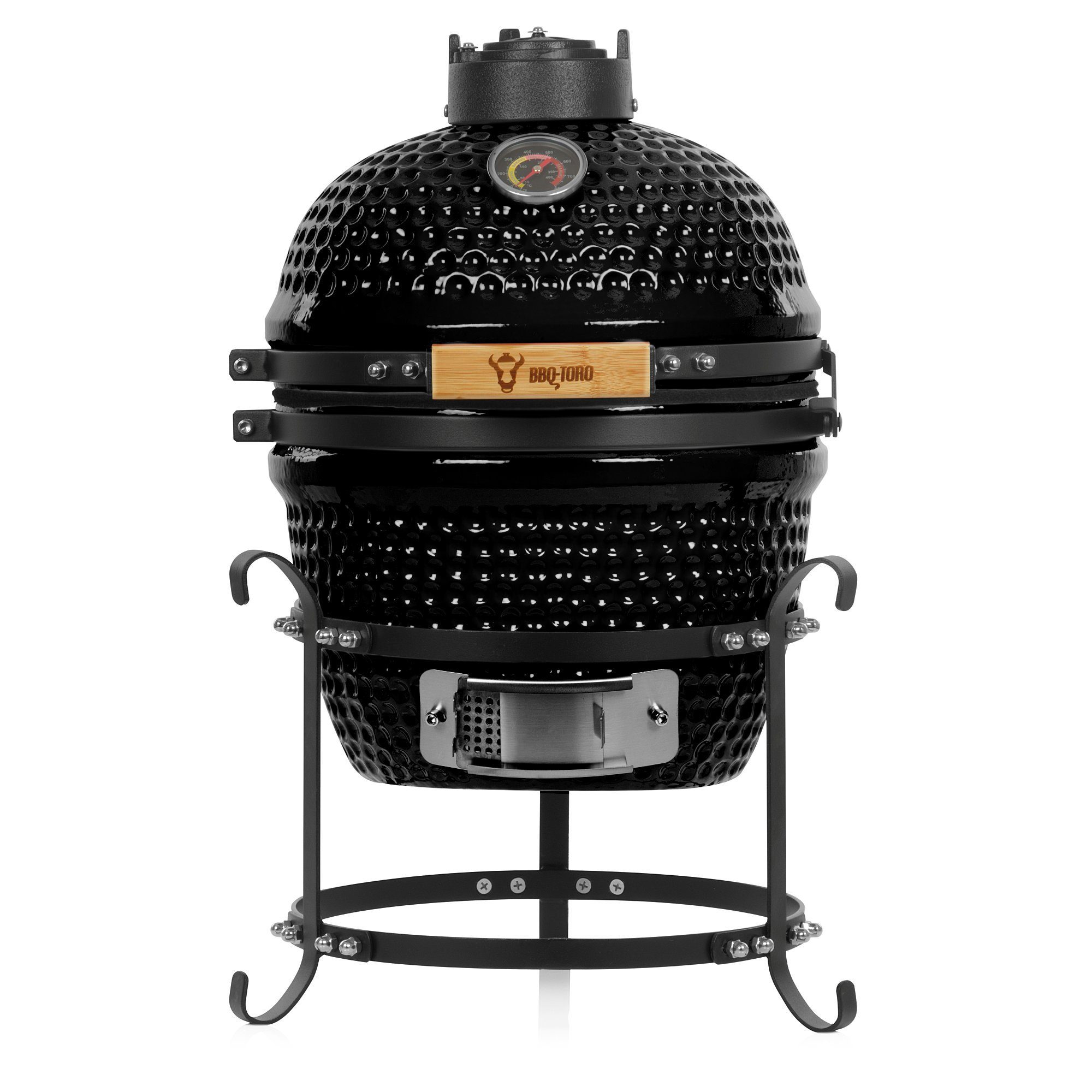 BBQ-Toro Keramikgrill Kamado Holzkohlegrill Ø 32 cm "HAIIRO" mit Grillrost und Thermometer