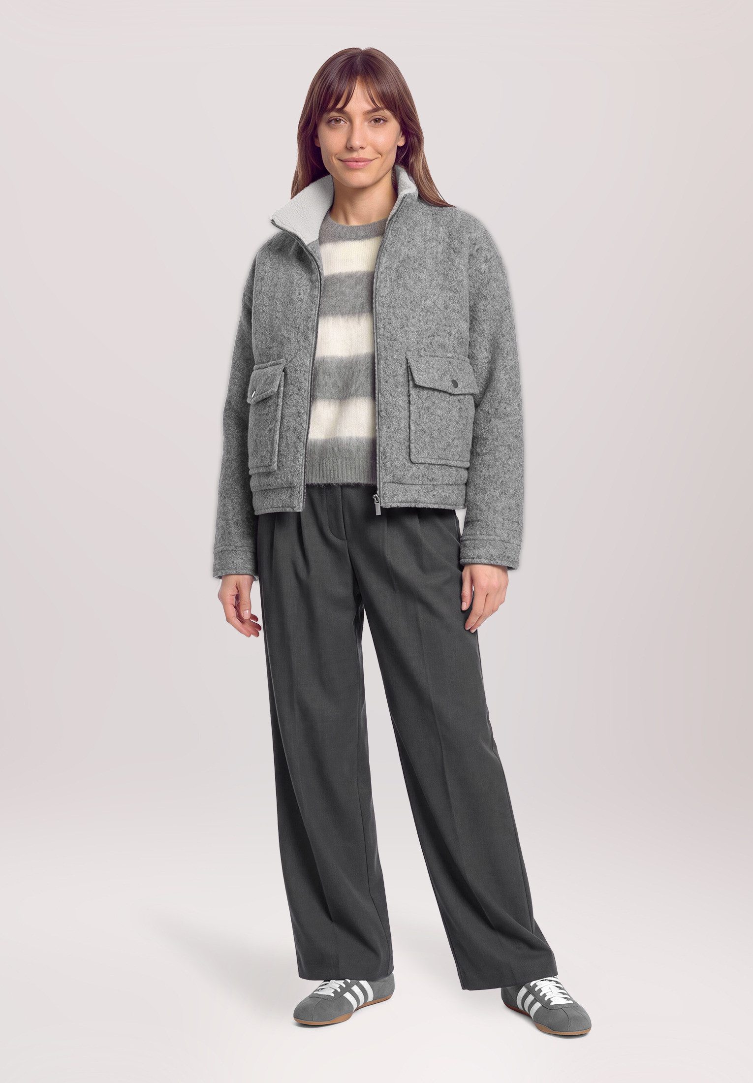 Betty&Co Canvasjacke Damen mit aufgesetzten Taschen