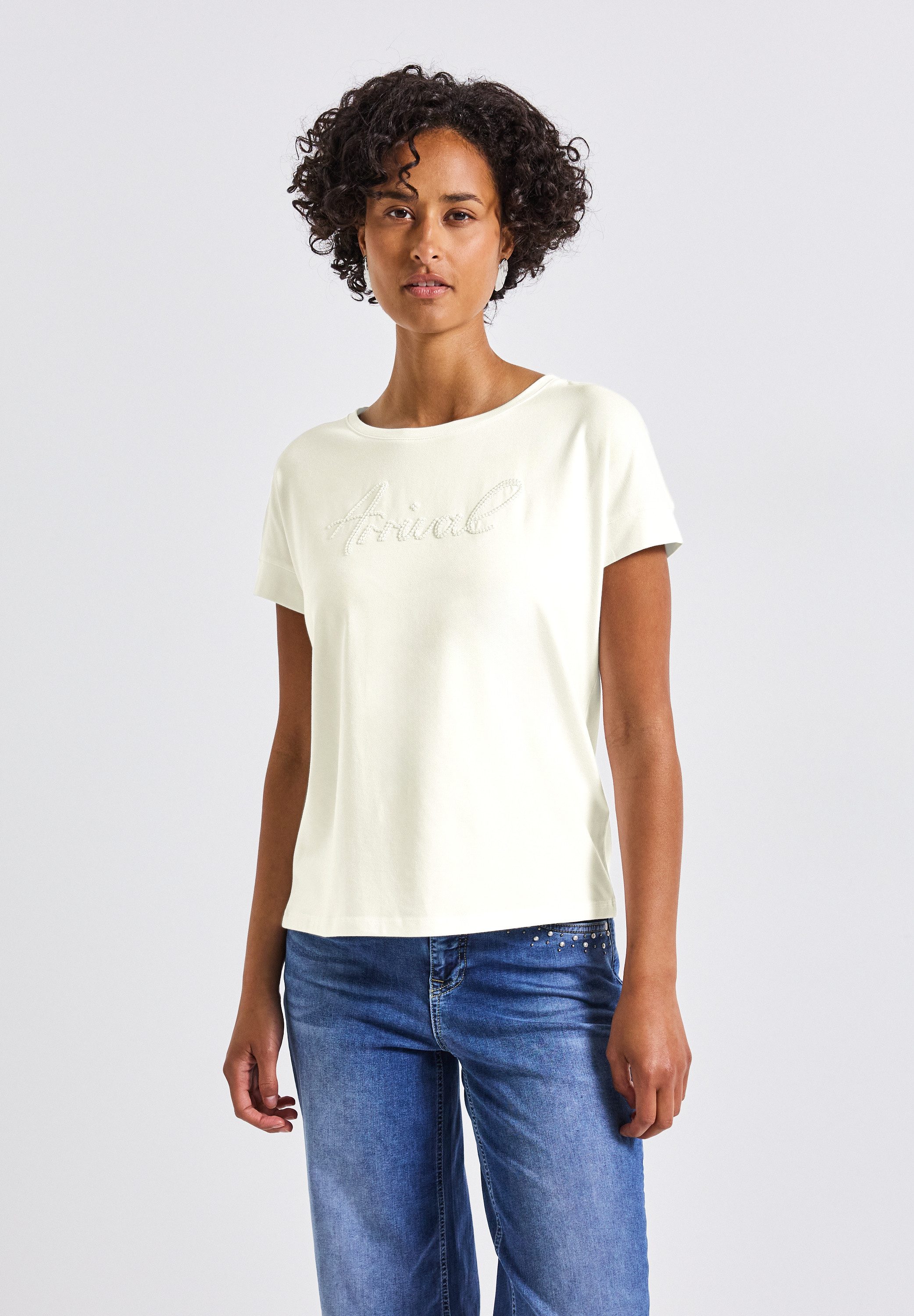 STREET ONE T-Shirt aus softem Materialmix günstig online kaufen