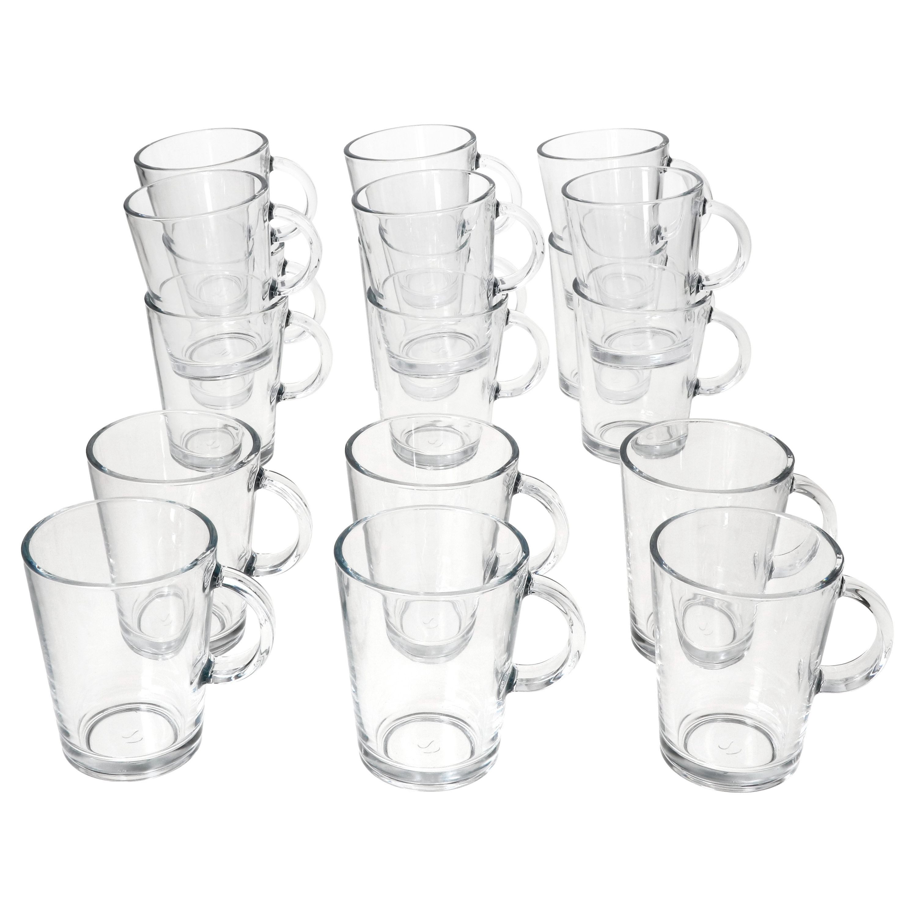 Ritzenhoff & Breker Latte-Macchiato-Glas Ritzenhoff Coredo 18x Teegläser mit Henkel 250ml H10,5cm Trink-Glas, Glas