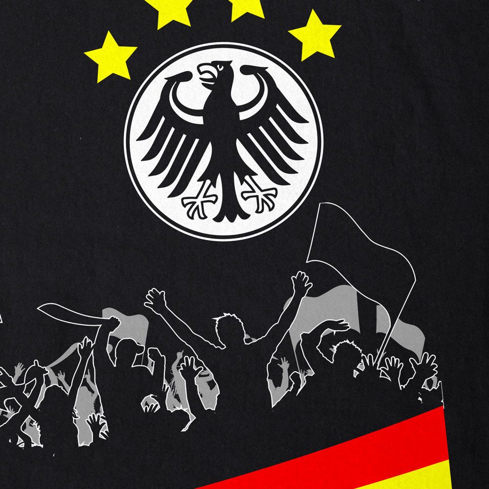 style3 T-Shirt Deutschland Fan WM 2026 Fussball Fans national-flagge EM