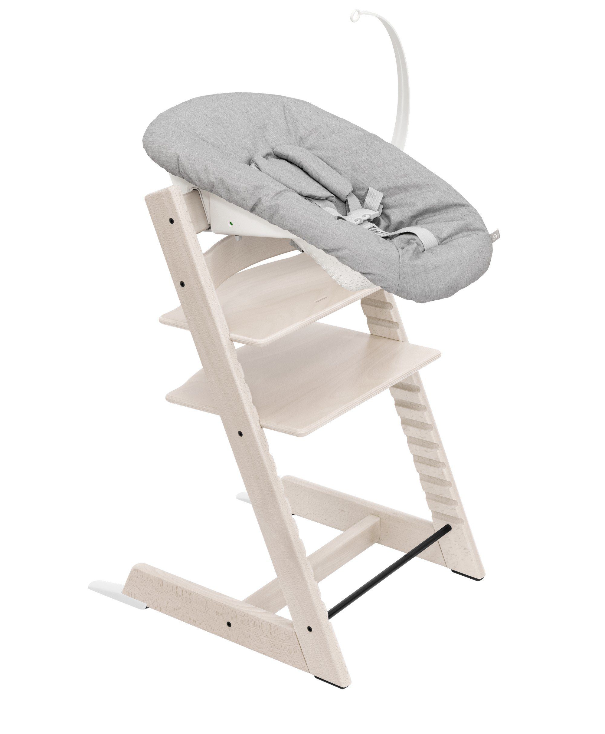 Stokke Hochstuhl Tripp Trapp® Kinderhochstuhl mit Newborn Set, Höhen- und tiefenverstellbare Sitz- und Fußplatten