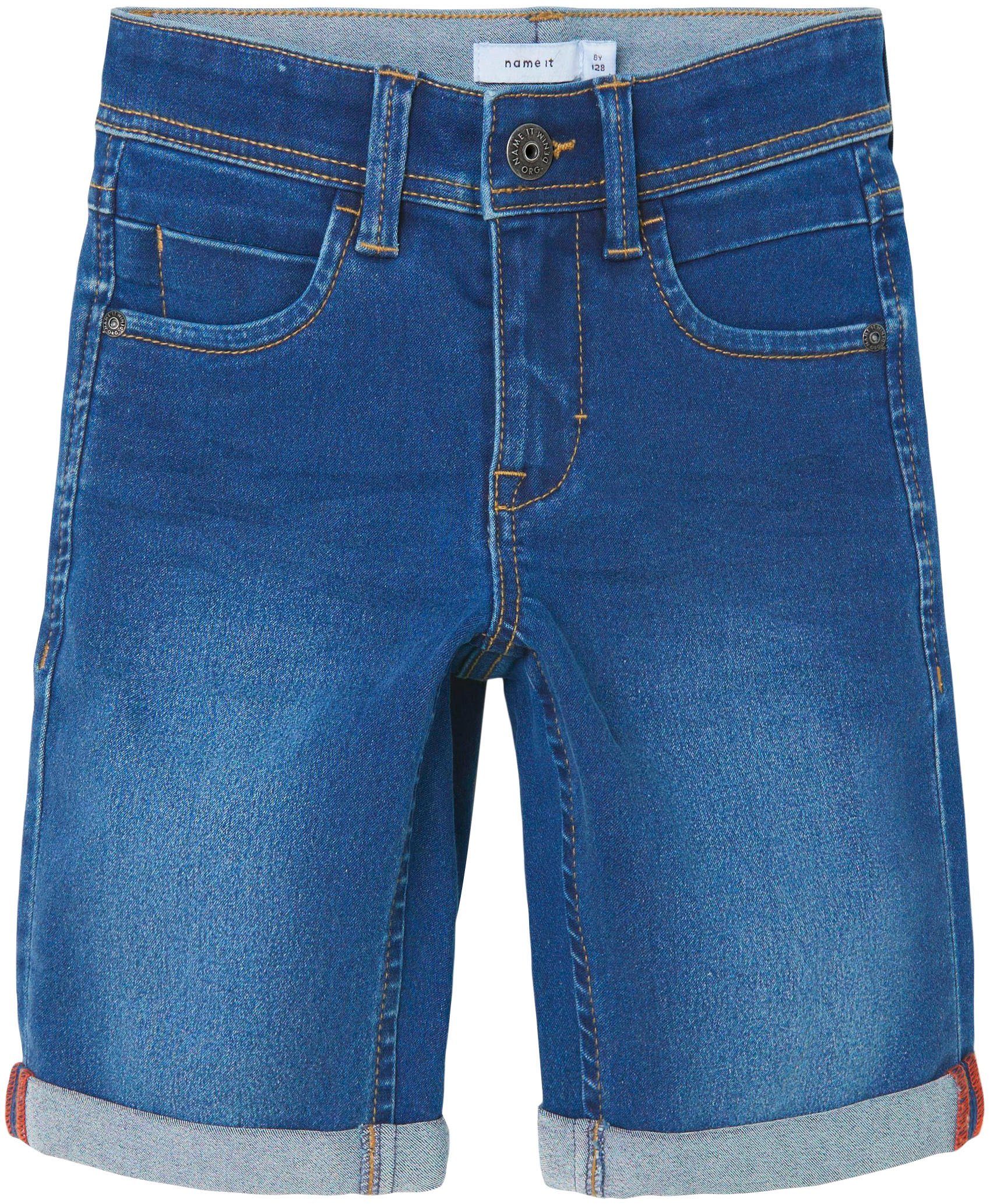 DNM SLIM L Name medium-blue-denim 2272-TX Shorts NOOS It NKMSILAS SHORTS