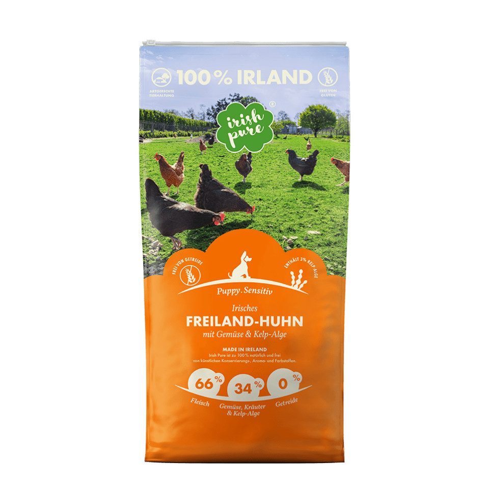 Irish Pure Irish Pure Freiland-Huhn Puppy - getreidefreies Premium Welpenfutter, Trockenfutter für: Hunde