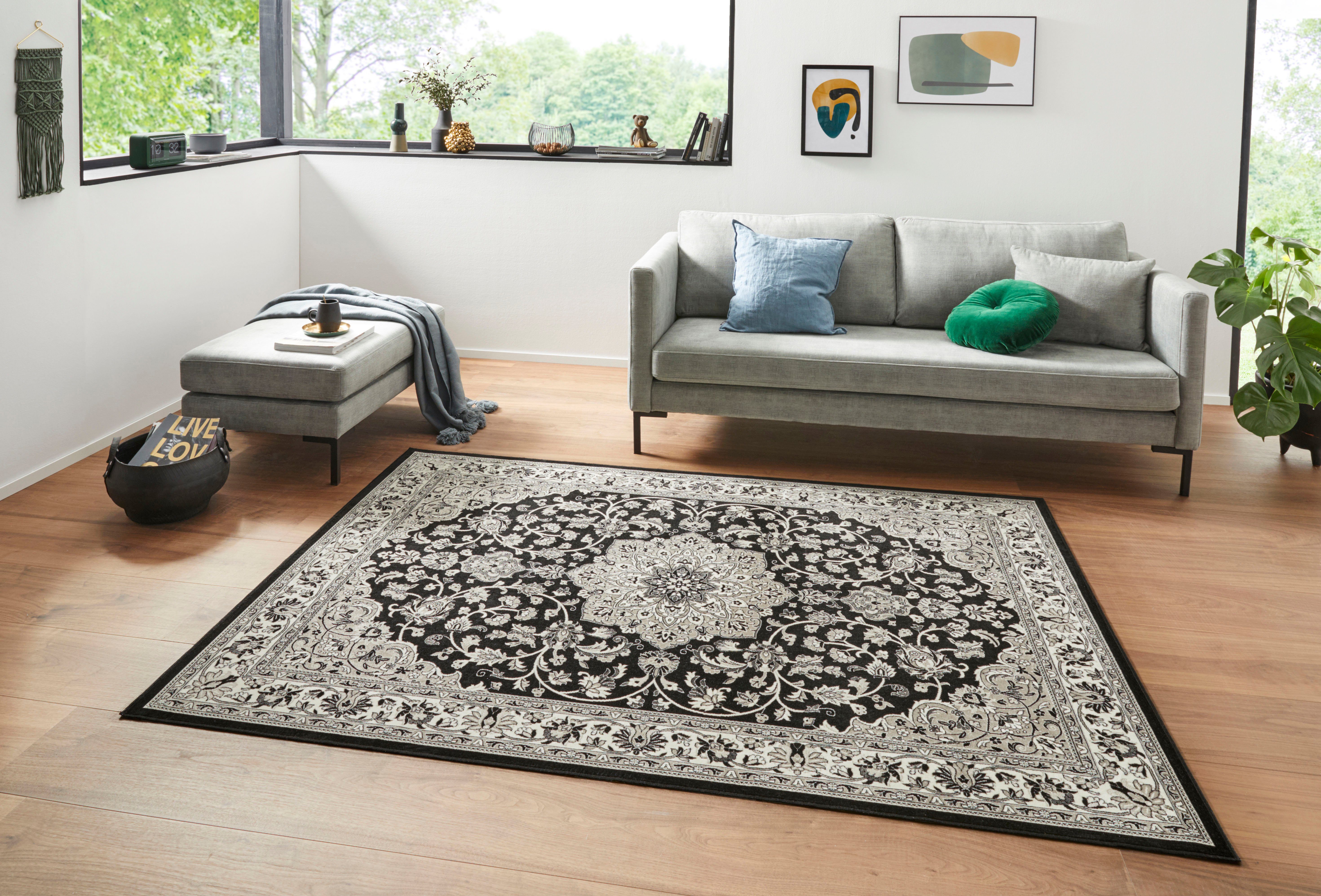 Teppich Rhett, Home affaire, rechteckig, Höhe: 6 mm, Samt, Orientalisches Design, Gekettelt