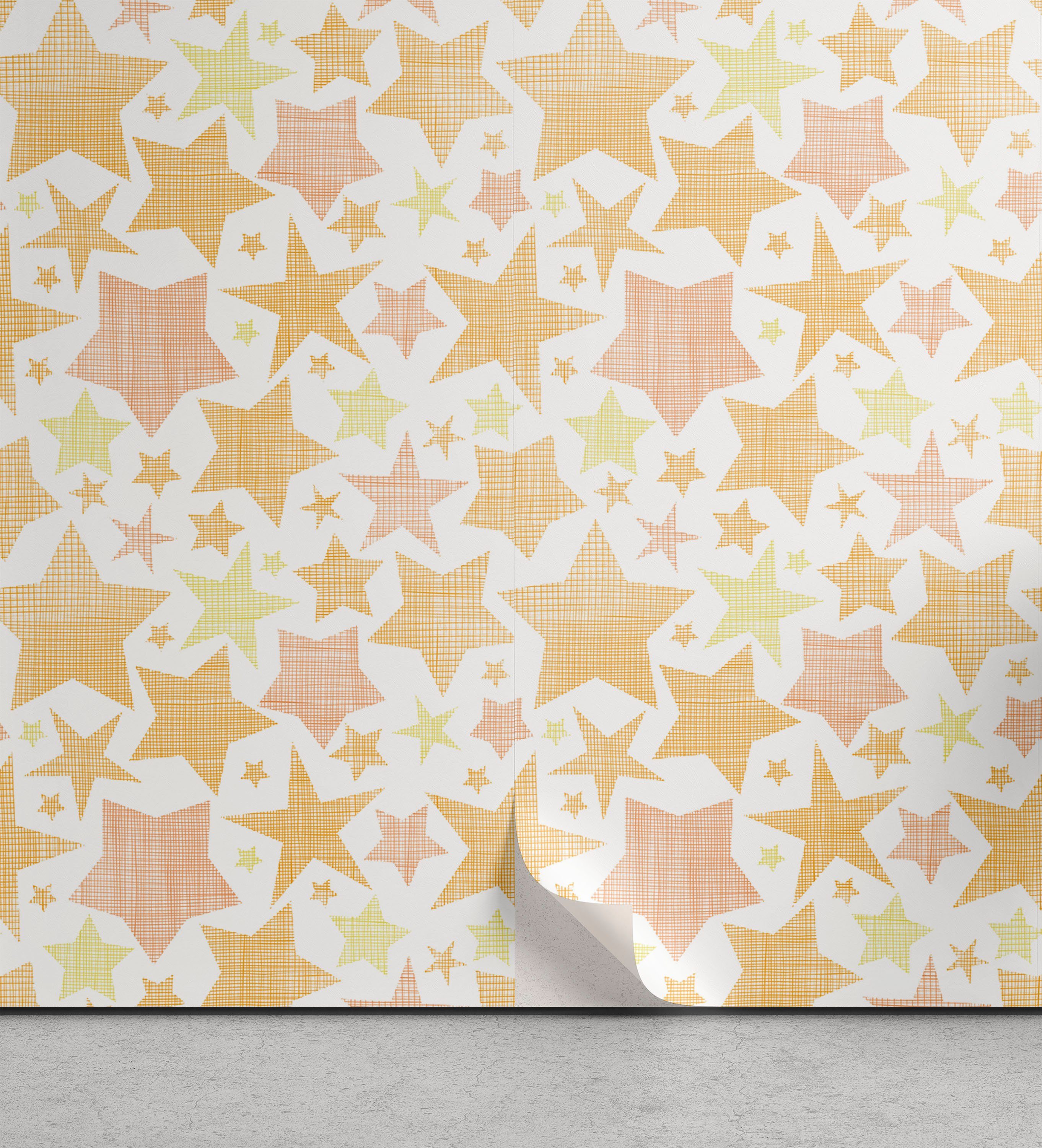 Abakuhaus Vinyltapete selbstklebendes Wohnzimmer Küchenakzent, Sterne Zusammenfassung himmlischen Körper