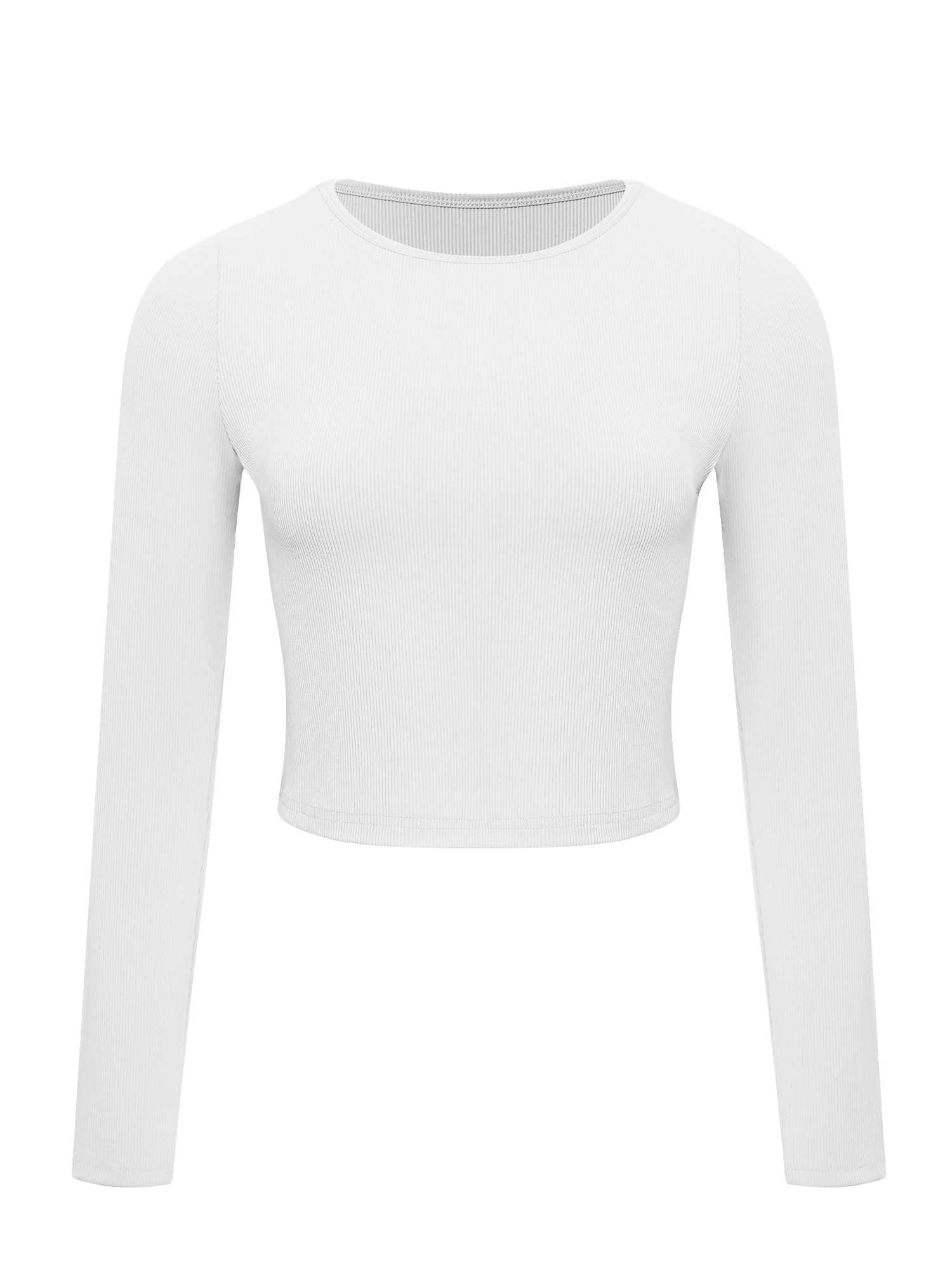 Imily Bela T-Shirt Damen Geripptes Slim Fit Sport Crop Top (Packung, 1-tlg., 1per-Pack) Volltonfarbe