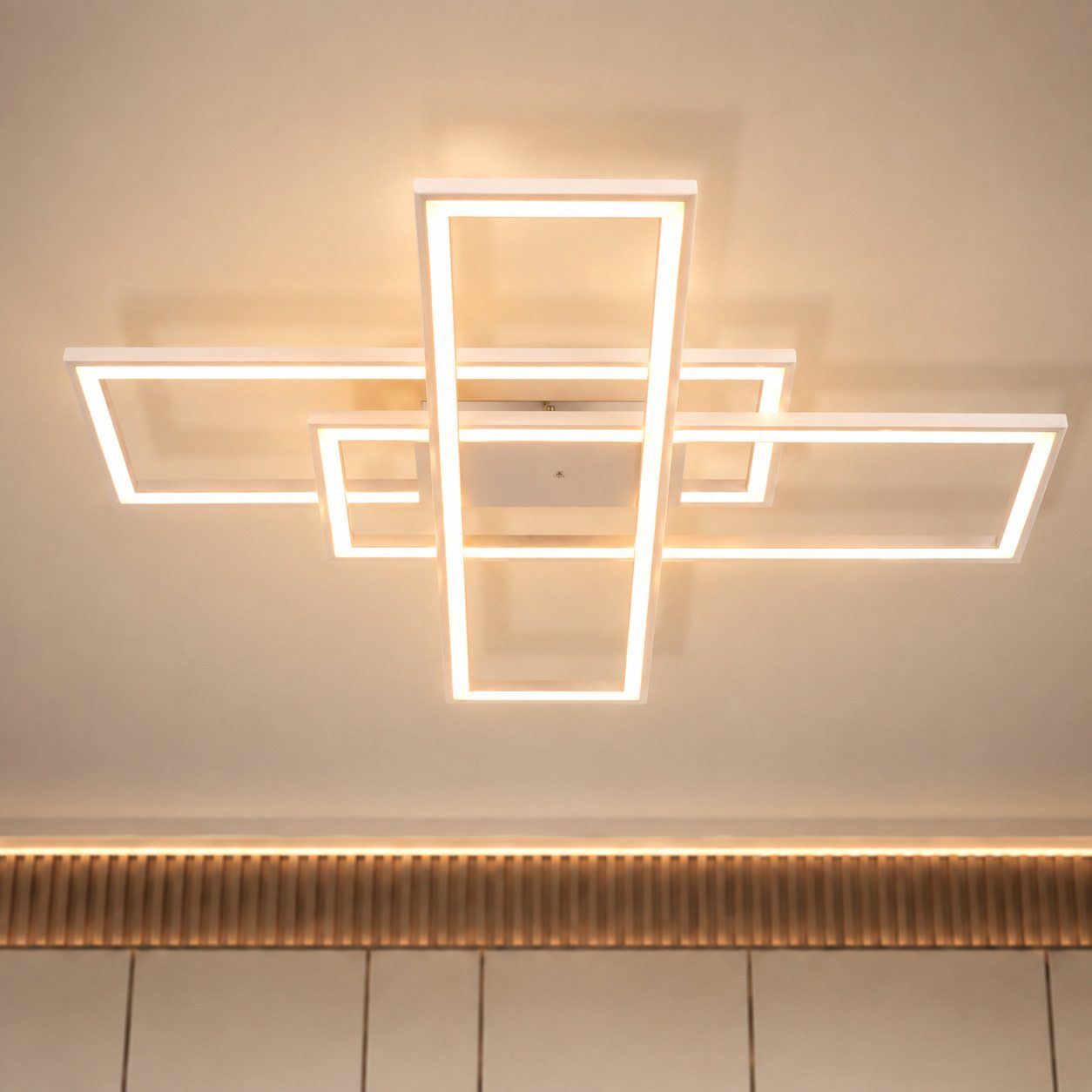 ZMH LED Deckenleuchte Dimmbar mit Fernbedienung Groß RGB Farbwechsel 50W Schlafzimmer, IP20, Modern Schlafzimmerlampe, für Küche Flur