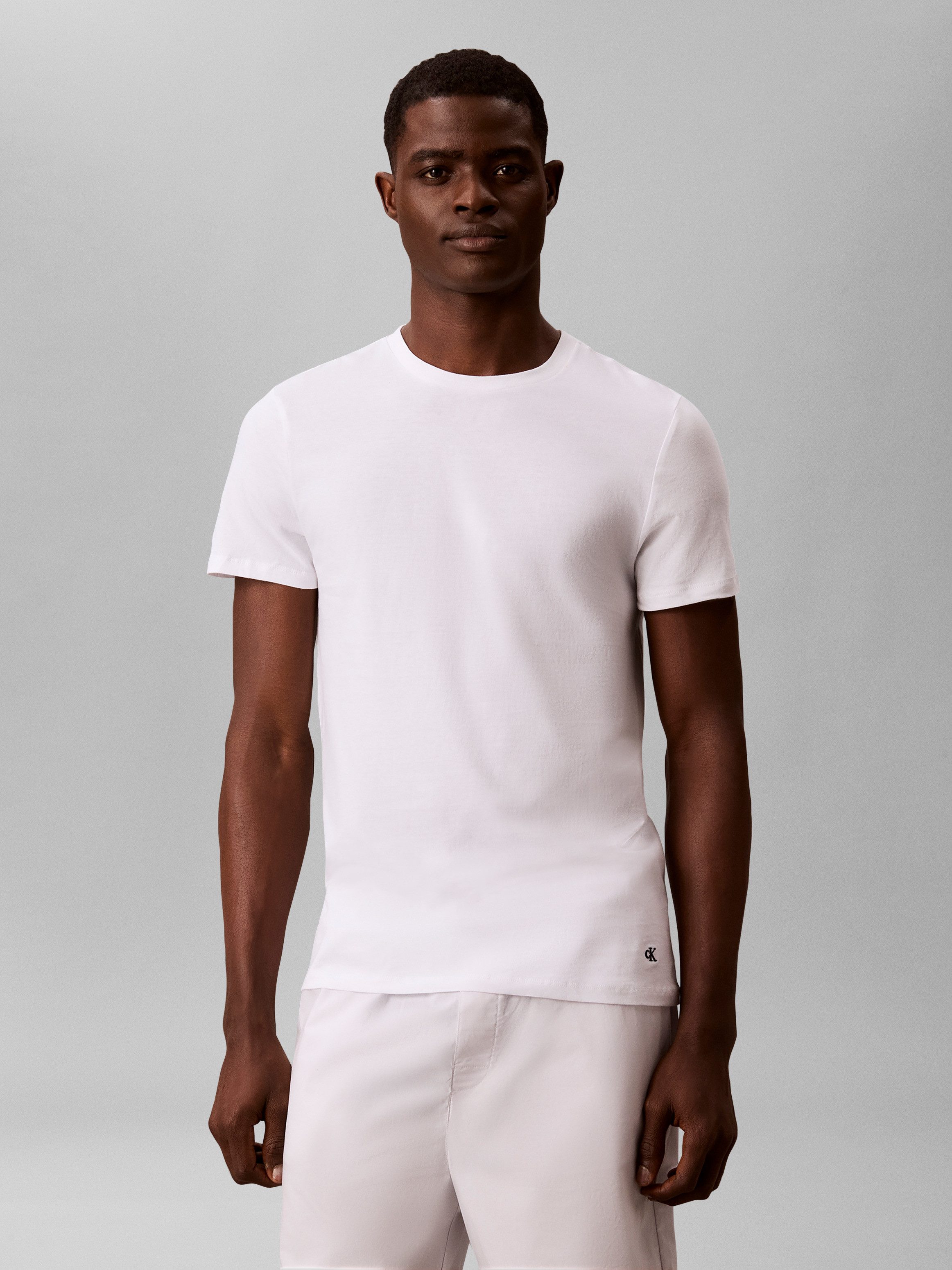 Calvin Klein Underwear T-Shirt S/S CREW NECK 3PK (Packung, 3-tlg., 3er-Pack) mit Logostickerei