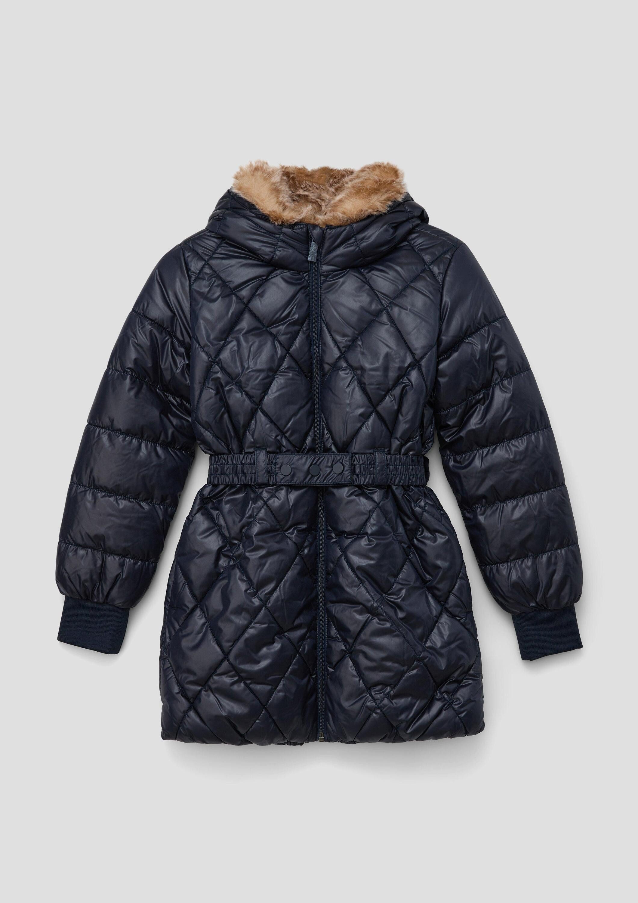 s.Oliver Wintermantel Outdoor-Mantel Steppjacke mit Textilgürtel