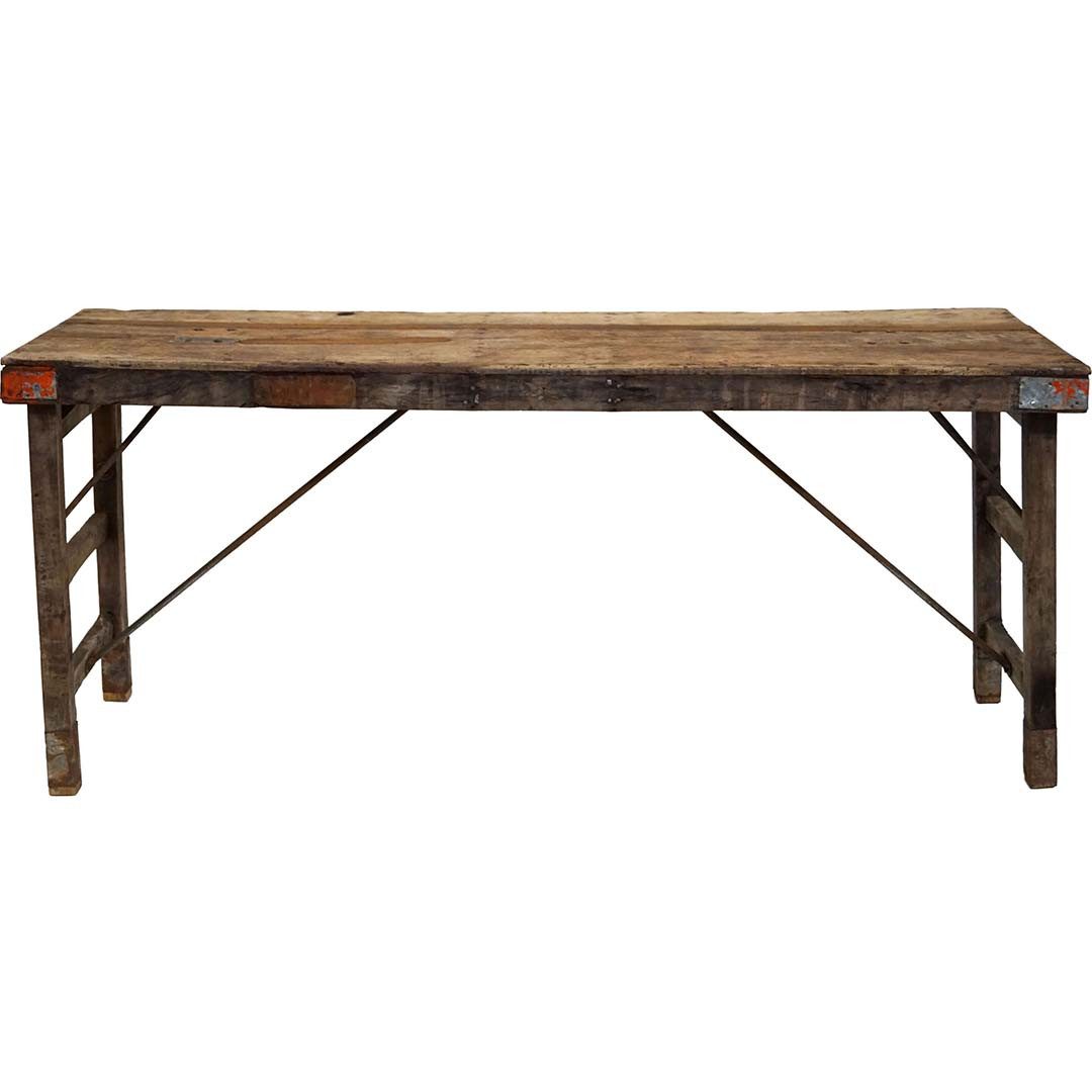 Raw Materials Amsterdam Esstisch Outdoortisch 165/70 Markttisch Vintage Klapptisch Braun