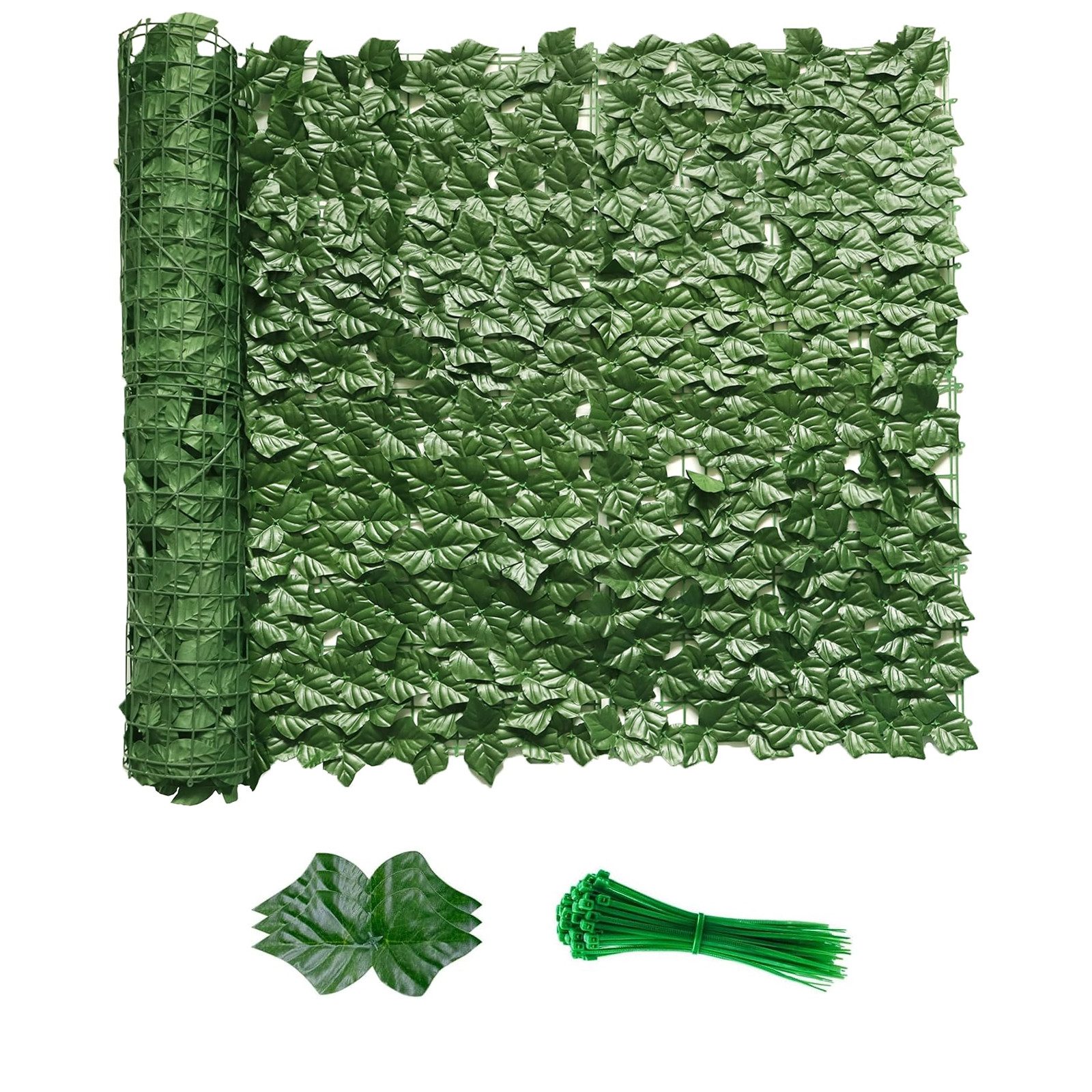 BlingBin Kunsthecken-Sichtschutz Künstliche Efeu Hecke Sichtschutz, Balkon Sichtschutz Efeu, (1er Set, 1-St., 1*6m), Dekoration für Außenbereich Gartendekoration Sichtschutz Windschutz