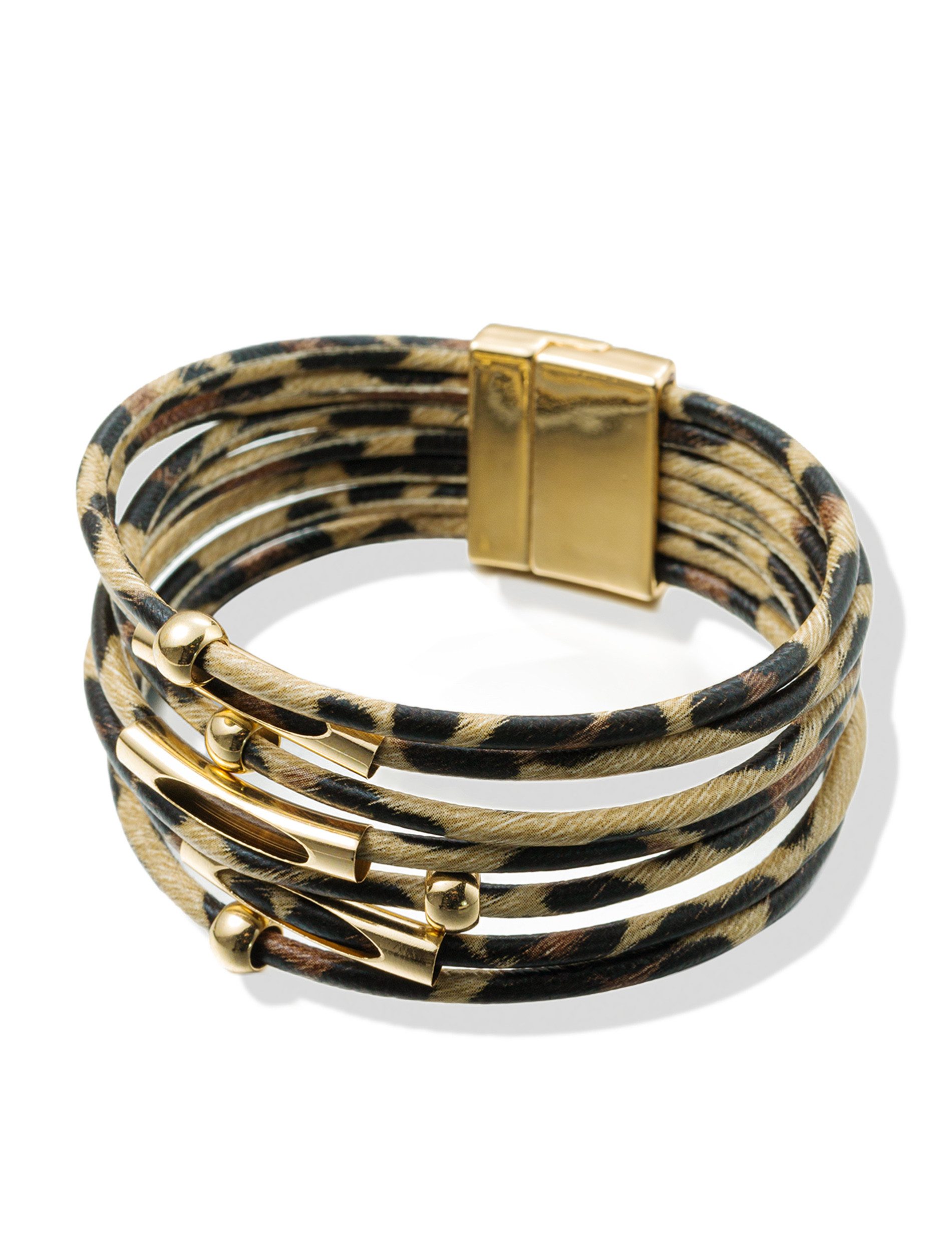 Aniston JEWELRY & WATCHES Armband Schmuck Geschenk Kupfer Polyurethan Animalprint Armschmuck Armkette, Made in Germany
