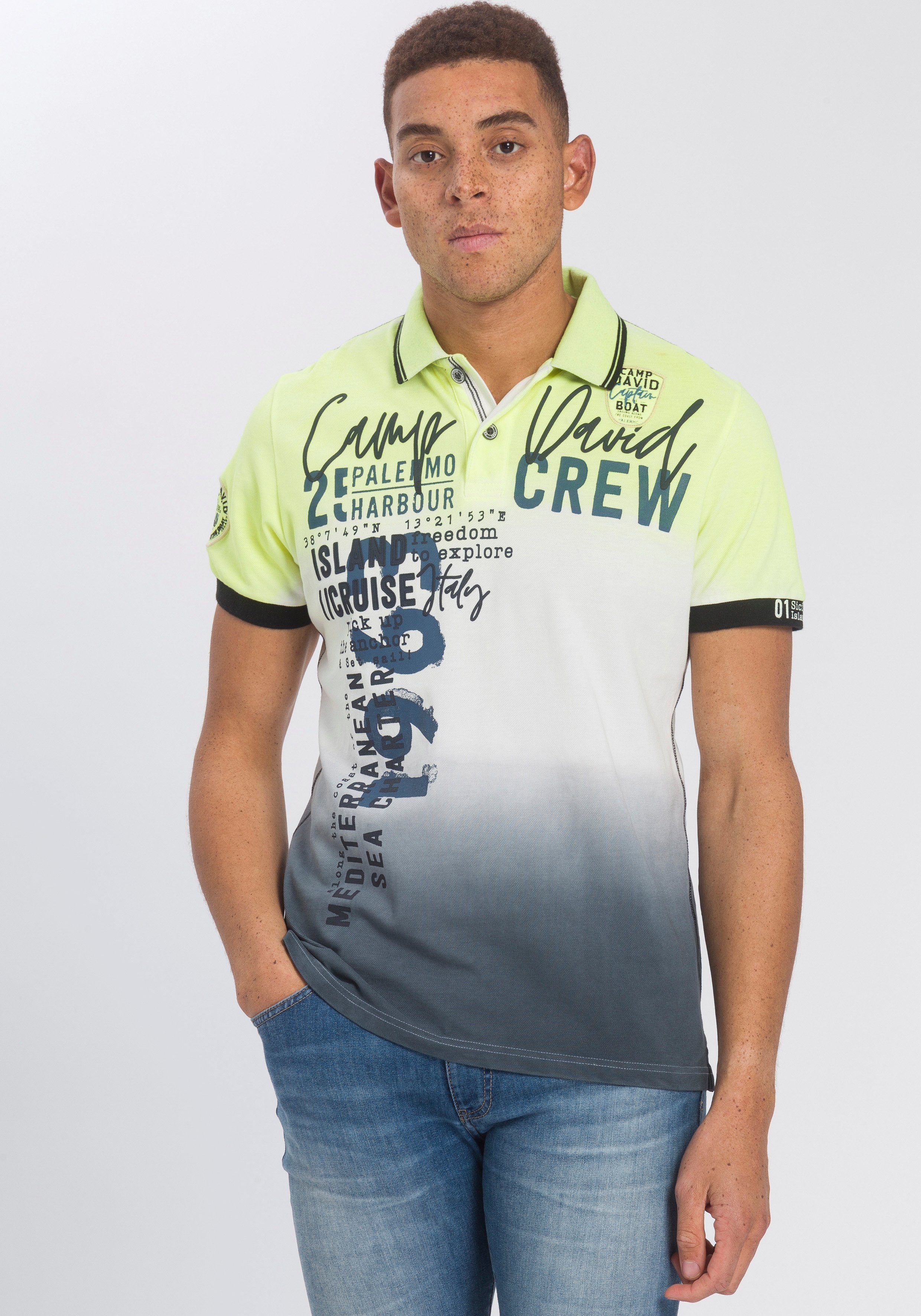 CAMP DAVID Poloshirt mit Farberverlauf kaufen | OTTO