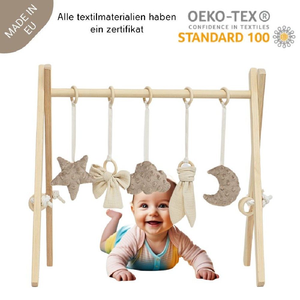 LuMali Baby Gym Baby Gym mit Matte - Spielbogen Baby Holz - Holzspielzeug M günstig online kaufen