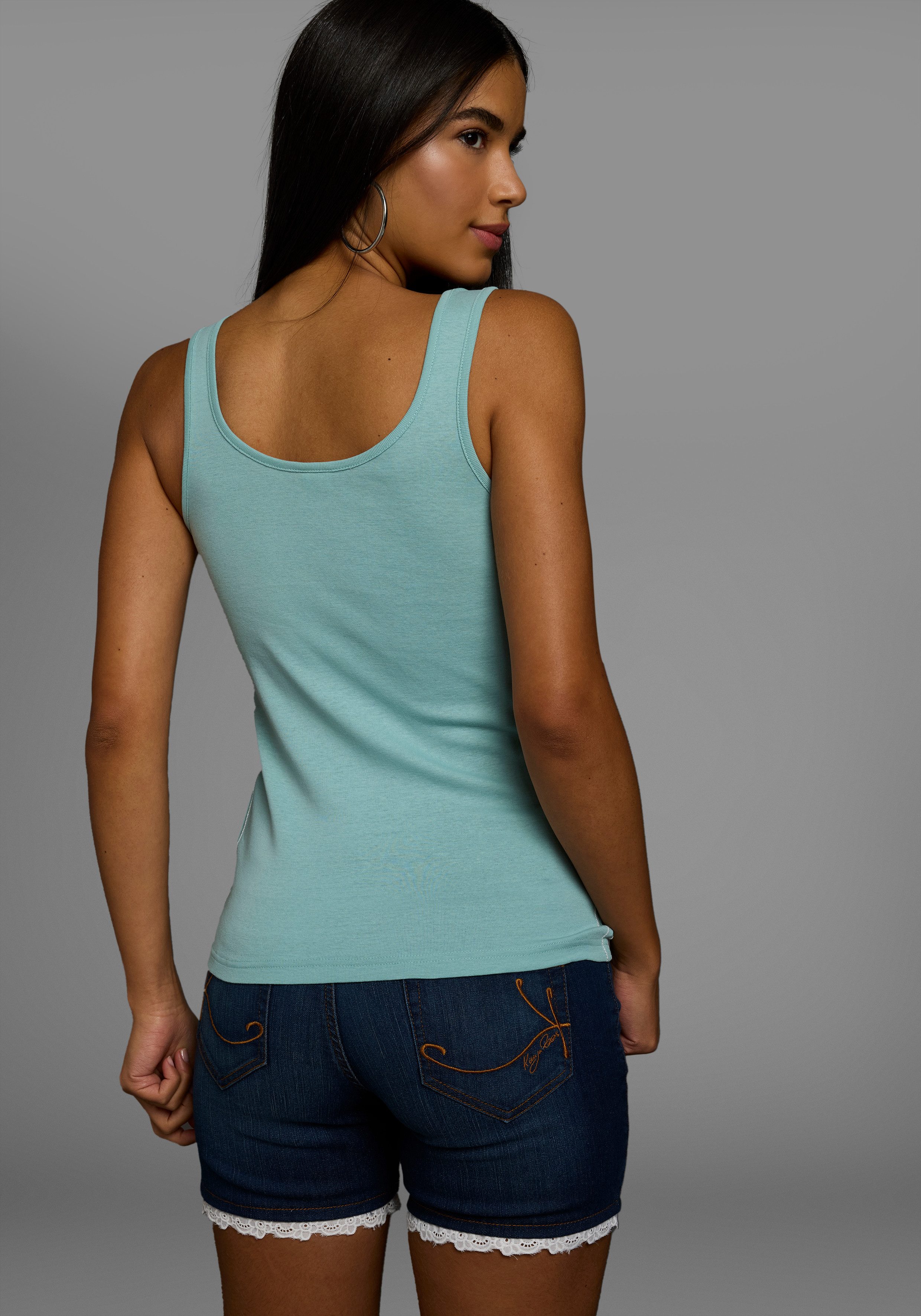 KangaROOS Tanktop mit blumigem Puff-Print günstig online kaufen