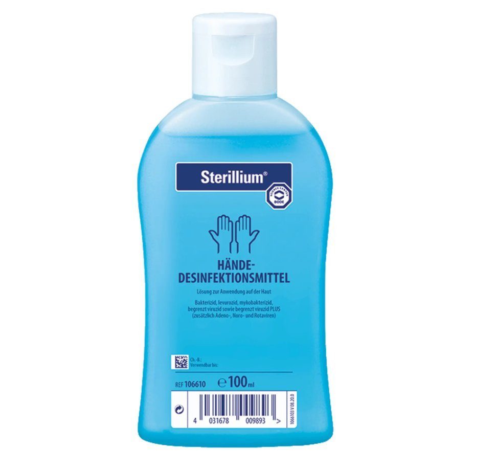 Bode Chemie Sterillium Hand-Desinfektionsmittel (1 l, 0,5 l oder 100 ml Sicher durch die Erkältungszeit. Gegen Viren und Bakterien, [- Gegen Viren und Bakterien Sicher durch die Erkältungszeit)
