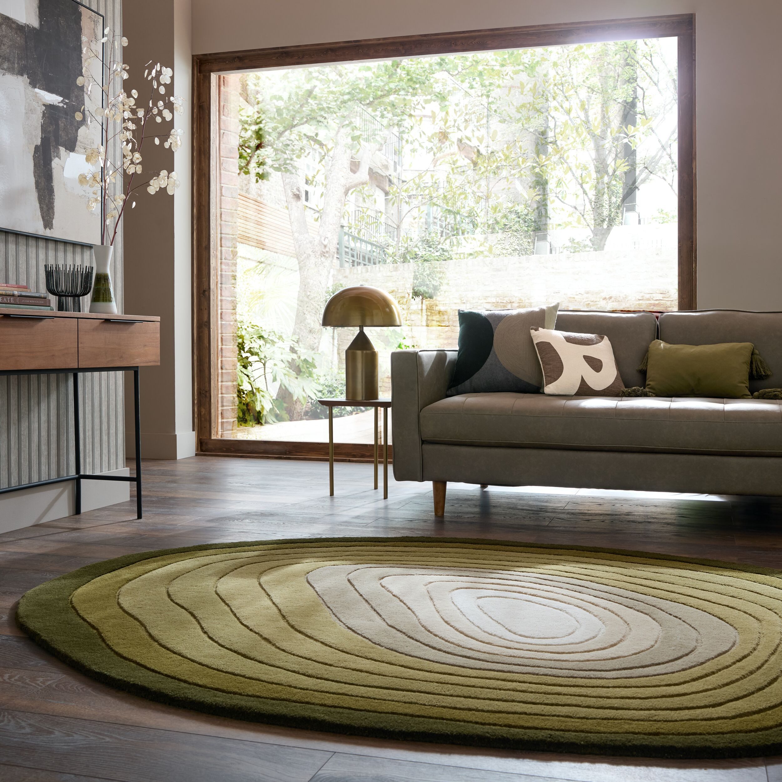 FLAIR RUGS Teppich PUDDLE OMBRE WOOL, rechteckig, Höhe: 11 mm, Wollteppich in Pfützenform