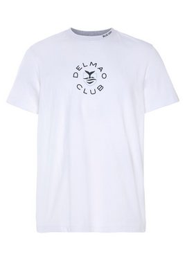 DELMAO T-Shirt mit Brustprint und Schriftzug am Halsausschnitt-NEUE MARKE!