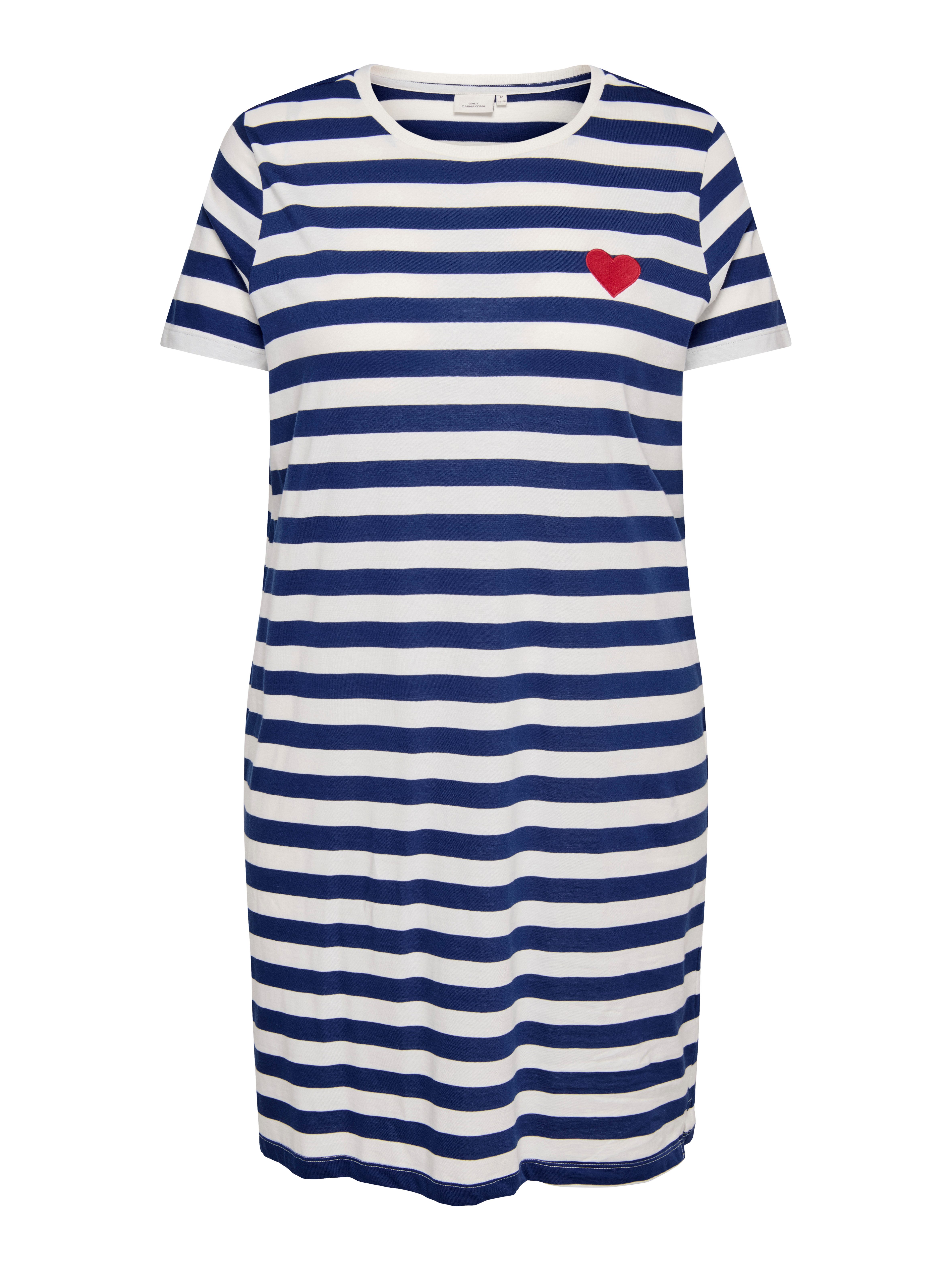 ONLY CARMAKOMA Jerseykleid CARANITA LIFE S/S O-NECK ABK DRESS JRS