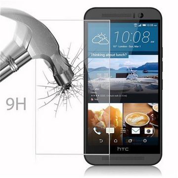 Cadorabo Schutzfolie HTC ONE M9, (1-St), Schutzglas Panzer Folie (Tempered) Display-Schutzglas mit 3D Touch