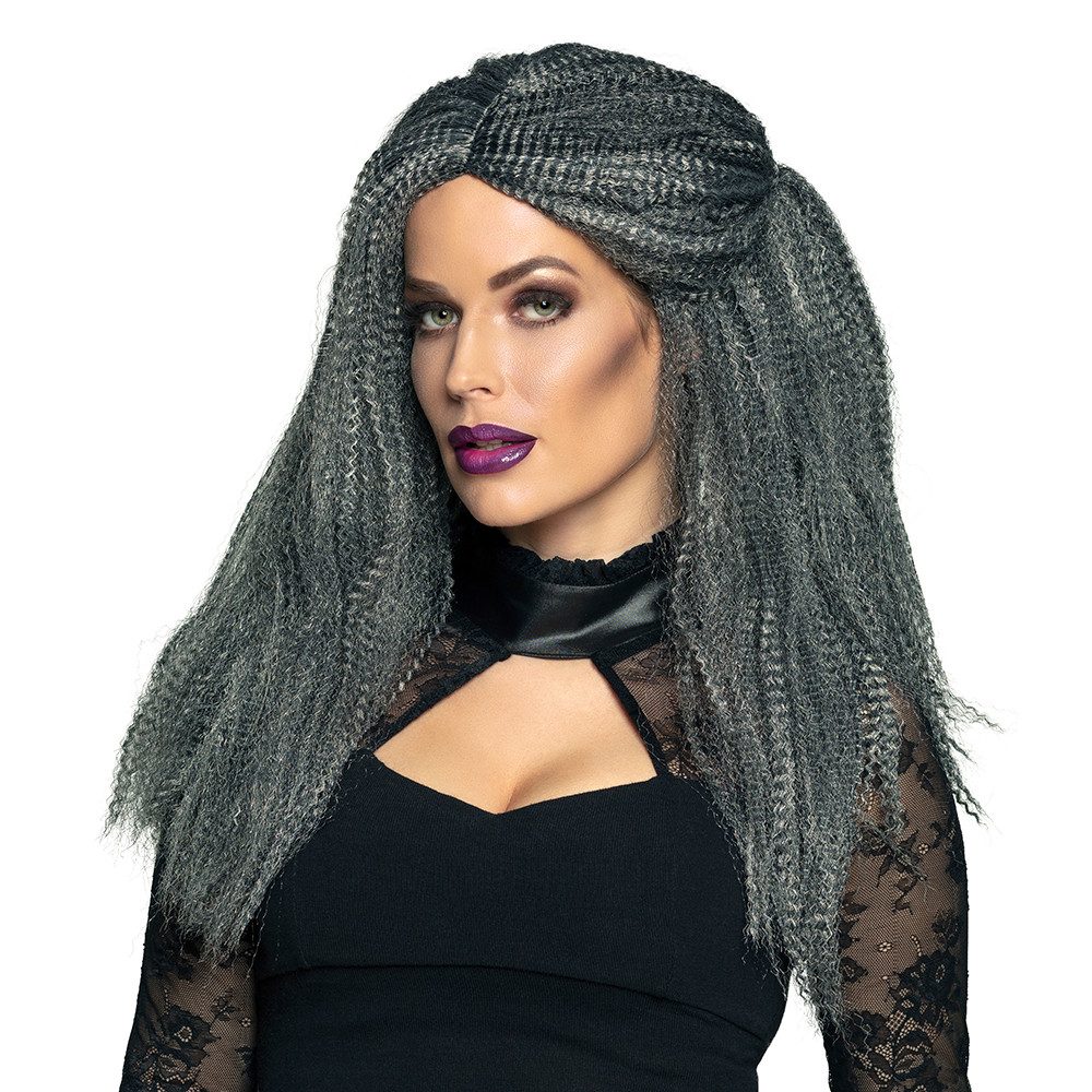 Boland Kostüm-Perücke Hexe Griselda Perücke für Damen - 85605, Grau