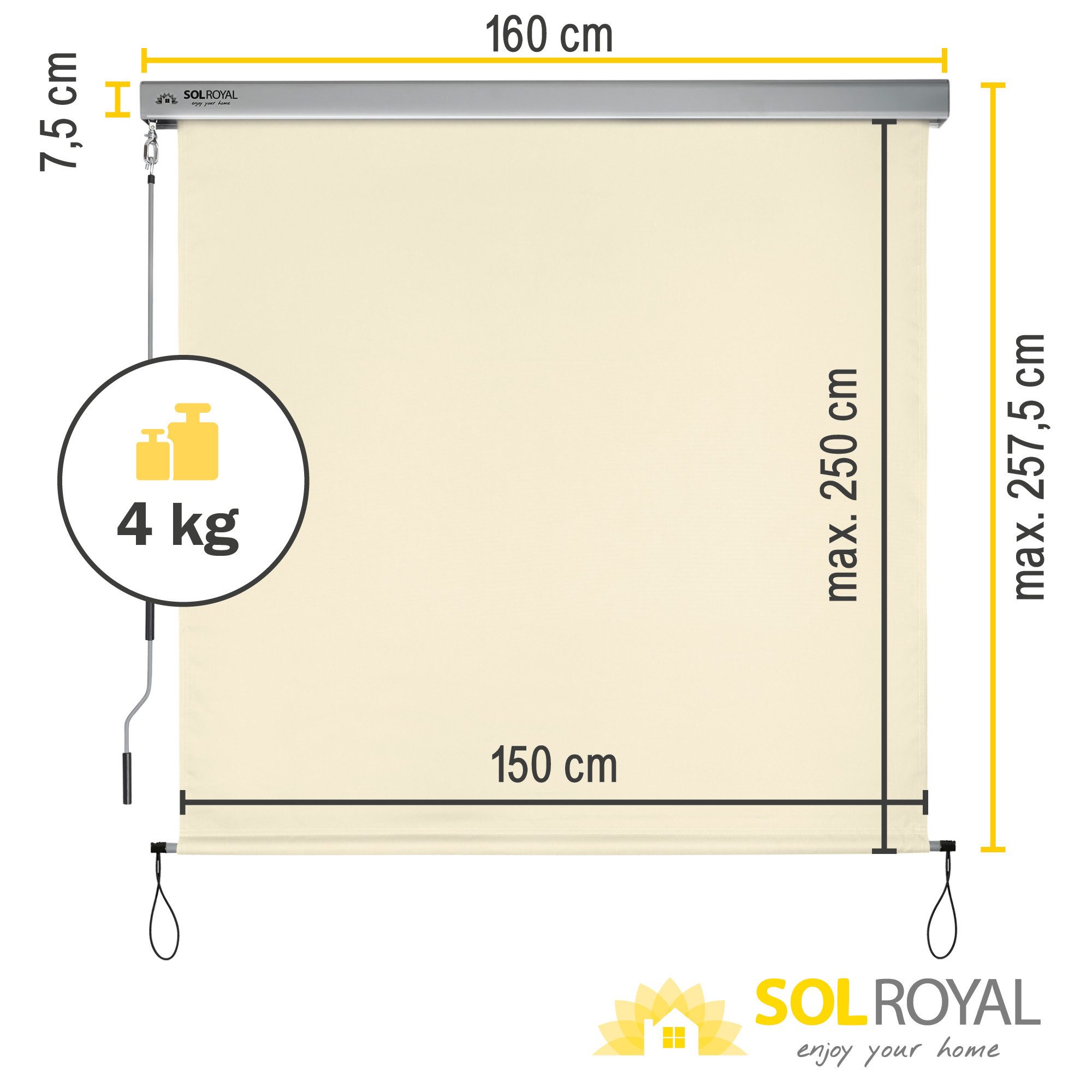 Thumbnail - Sol Royal Senkrechtmarkise SolVision MS5 verschiedene Farben & Größen