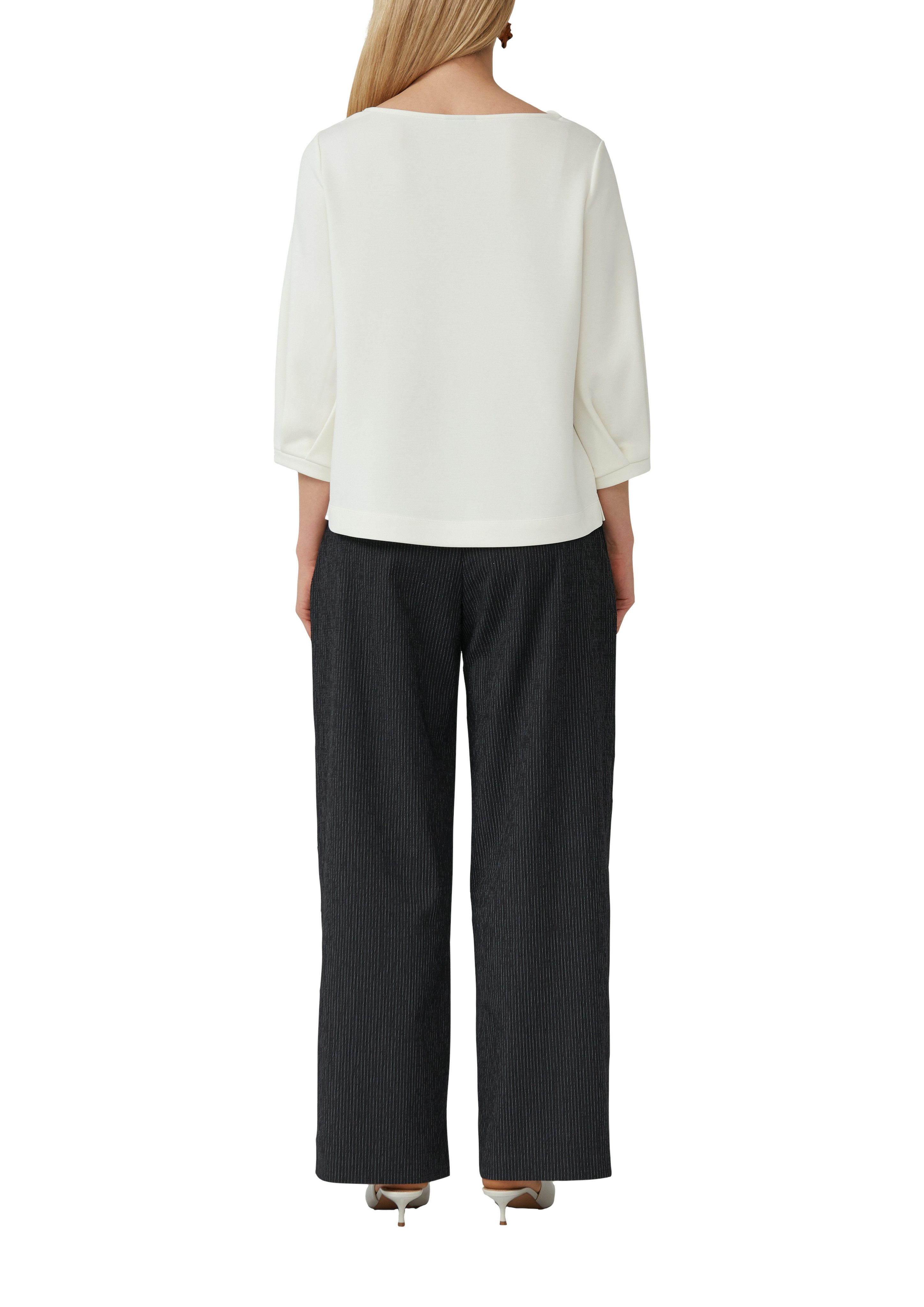 s.Oliver BLACK LABEL Sweatshirt mit Wasserfall Ausschnitt